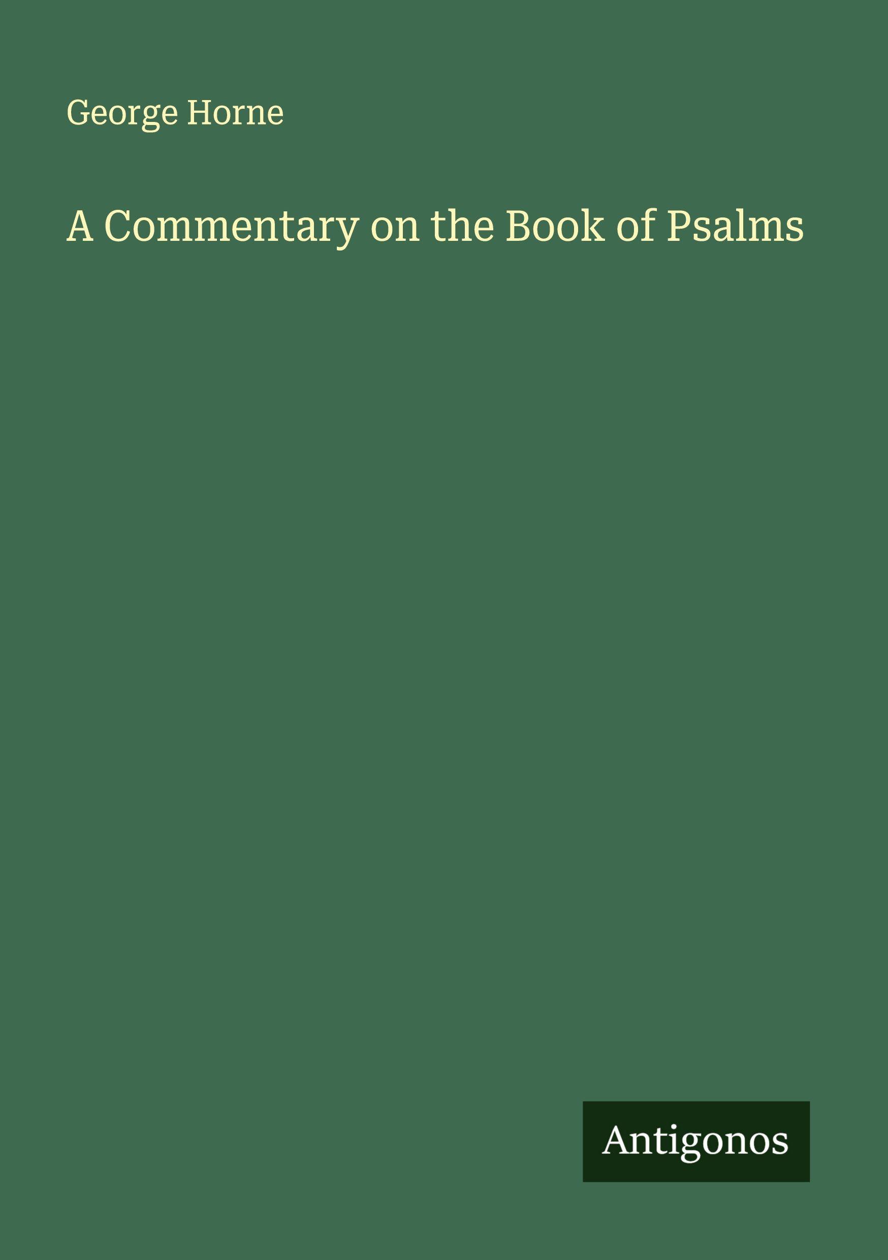 Vorderes Coverbild A Commentary on the Book of Psalms