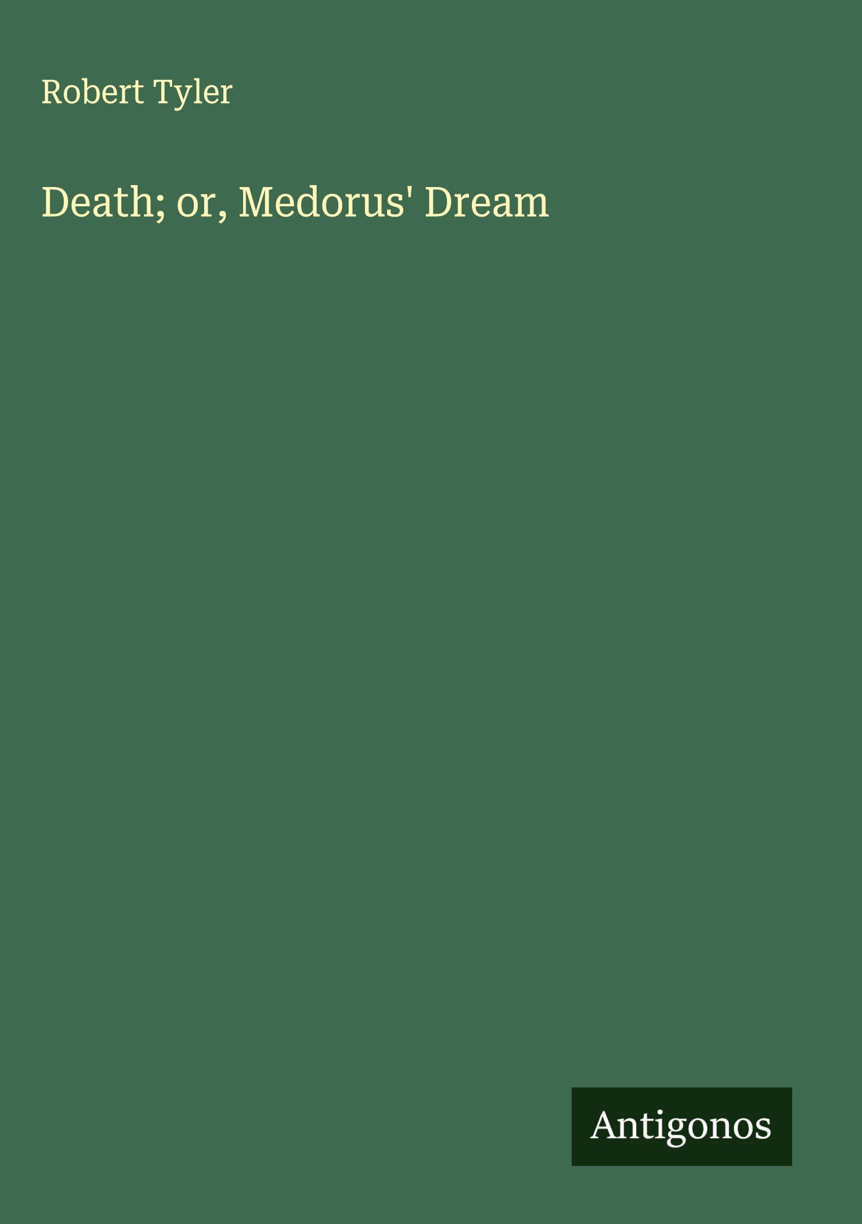 Vorderes Coverbild Death; or, Medorus' Dream