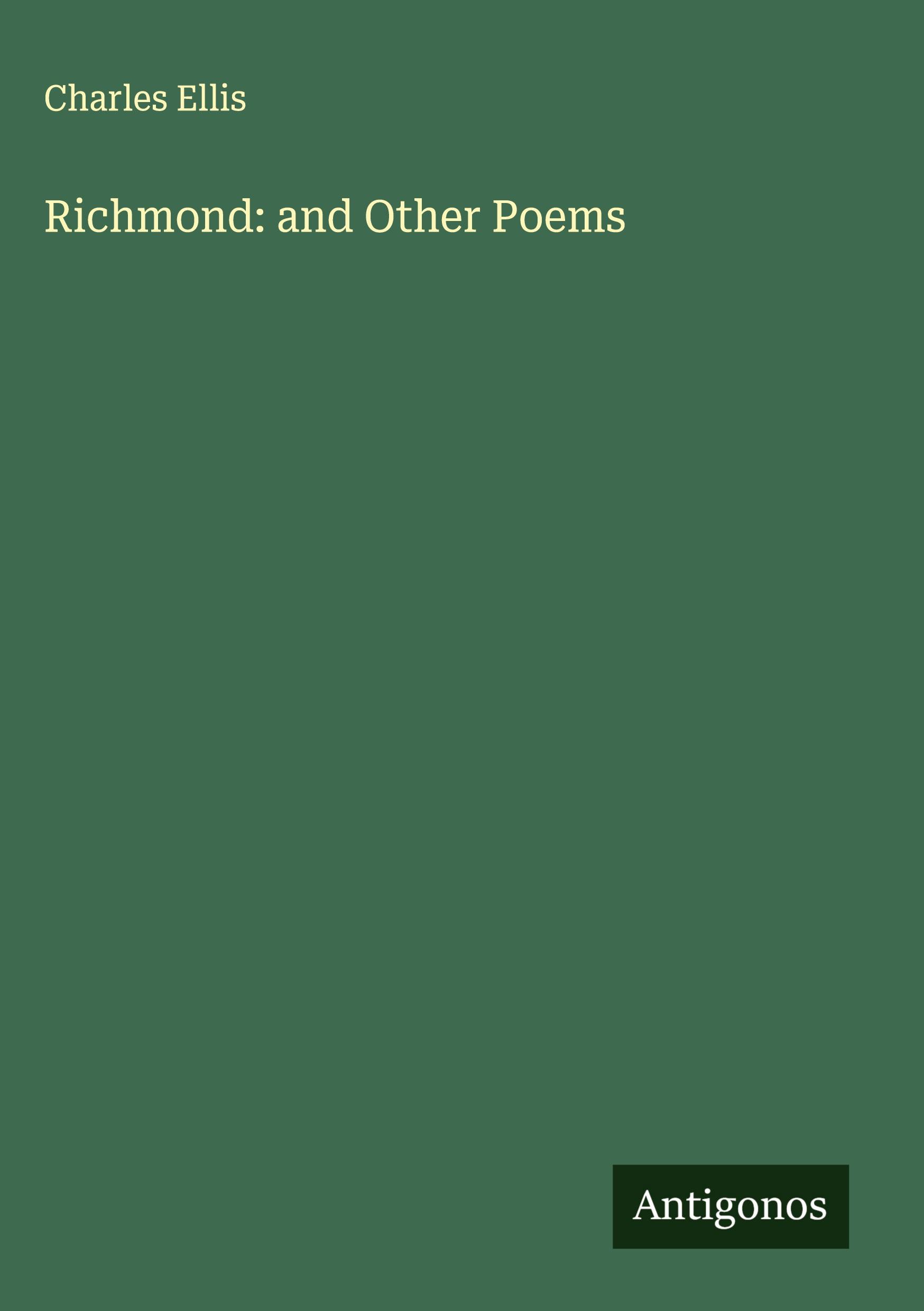 Vorderes Coverbild Richmond: and Other Poems