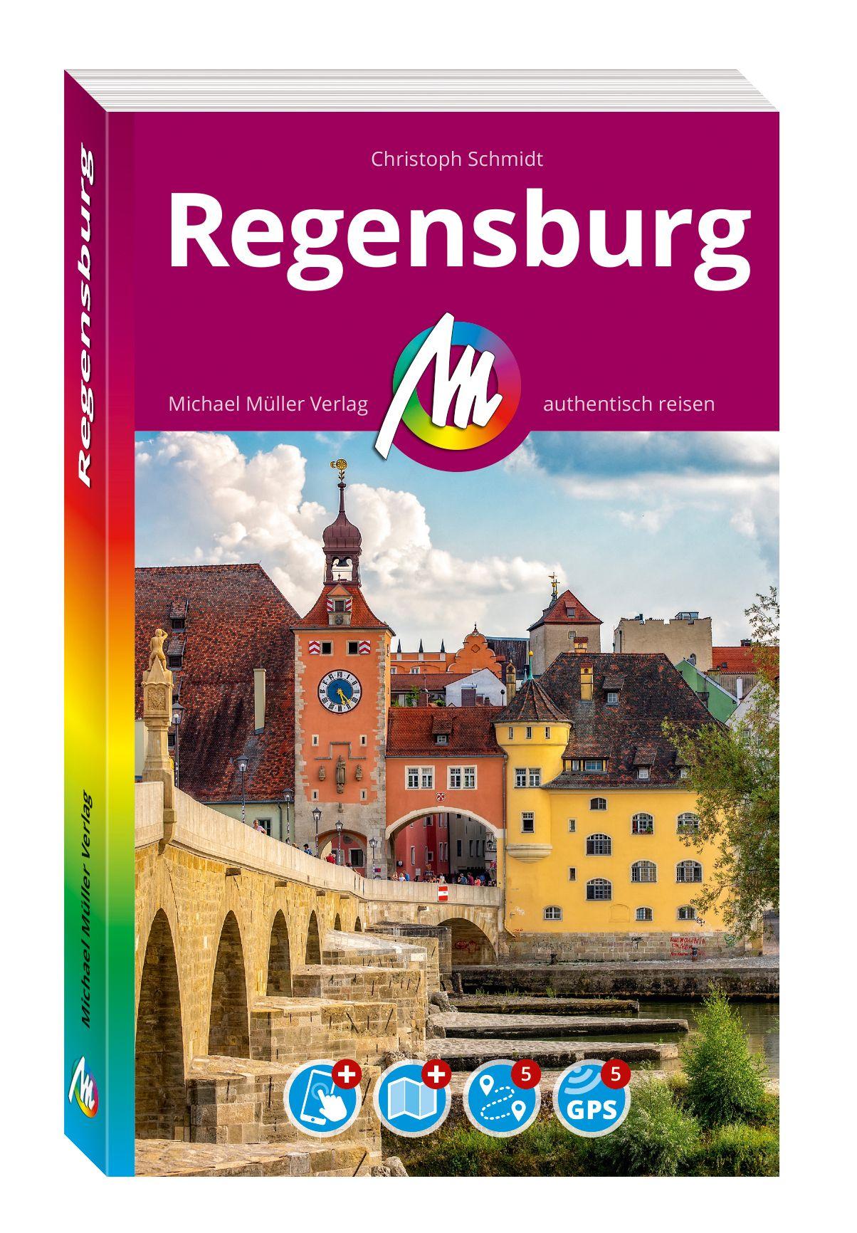 Vorderes Coverbild MICHAEL MÜLLER REISEFÜHRER Regensburg MM-City