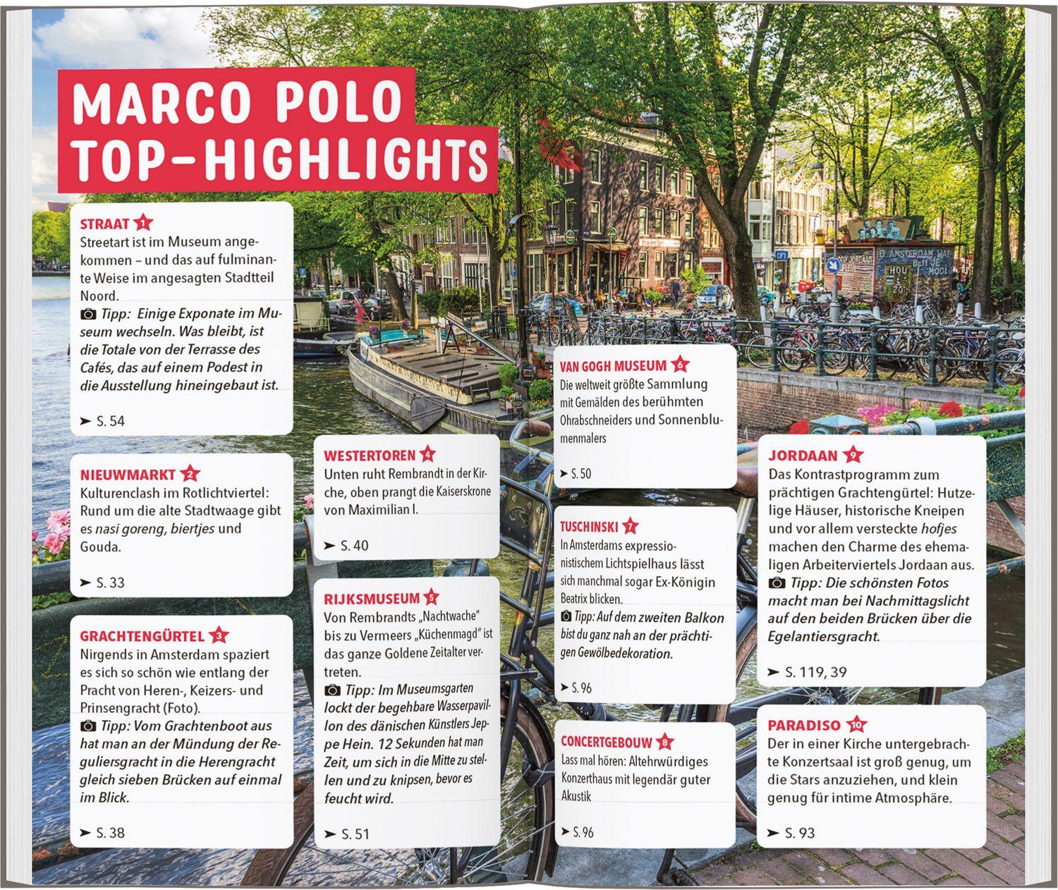 Beispielinhalt (Bild) MARCO POLO Reiseführer Amsterdam
