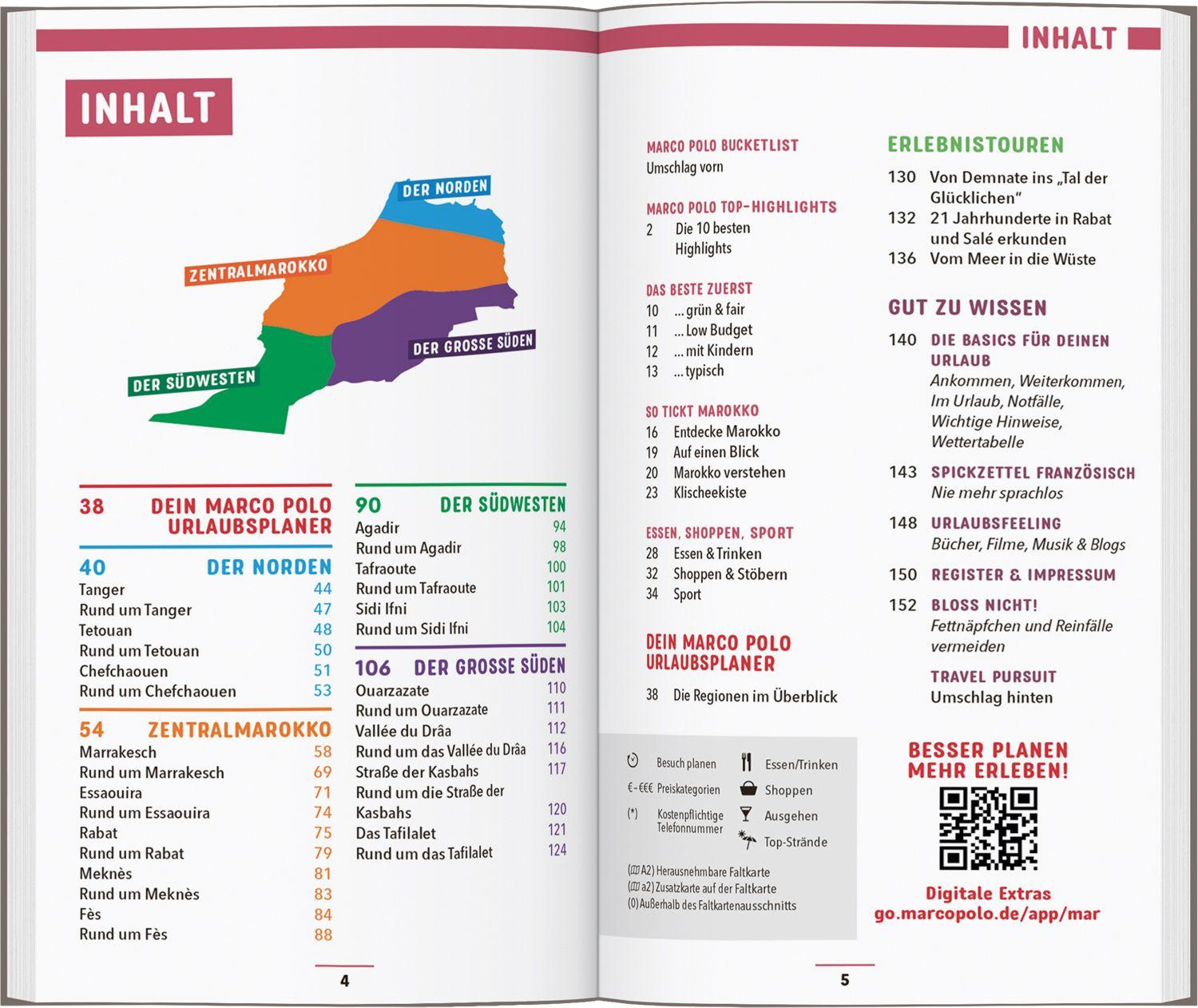 Beispielinhalt (Bild) MARCO POLO Reiseführer Marokko