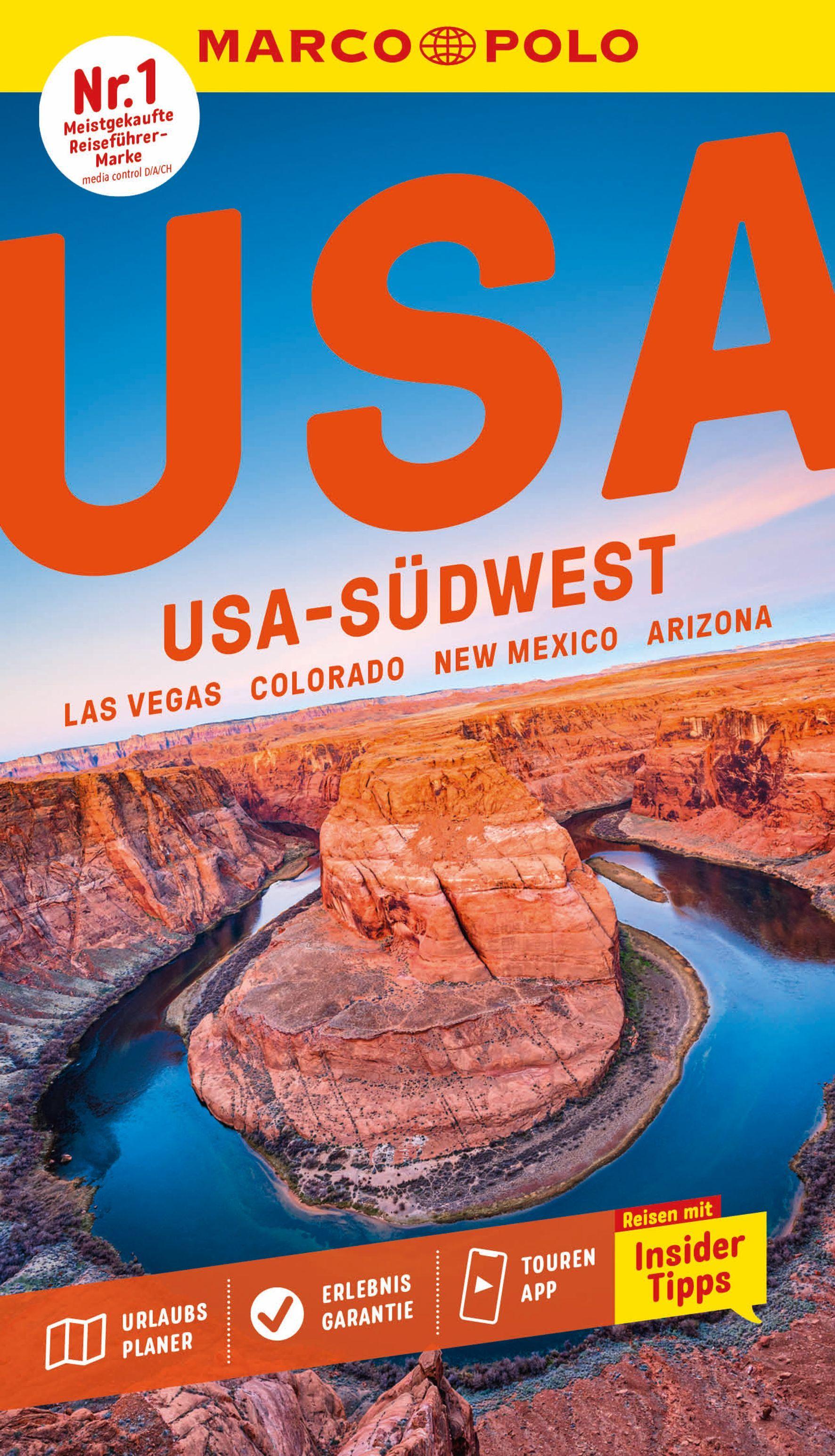 Vorderes Coverbild MARCO POLO Reiseführer USA Südwest, Las Vegas, Colorado, New Mexico, Arizona, Utah