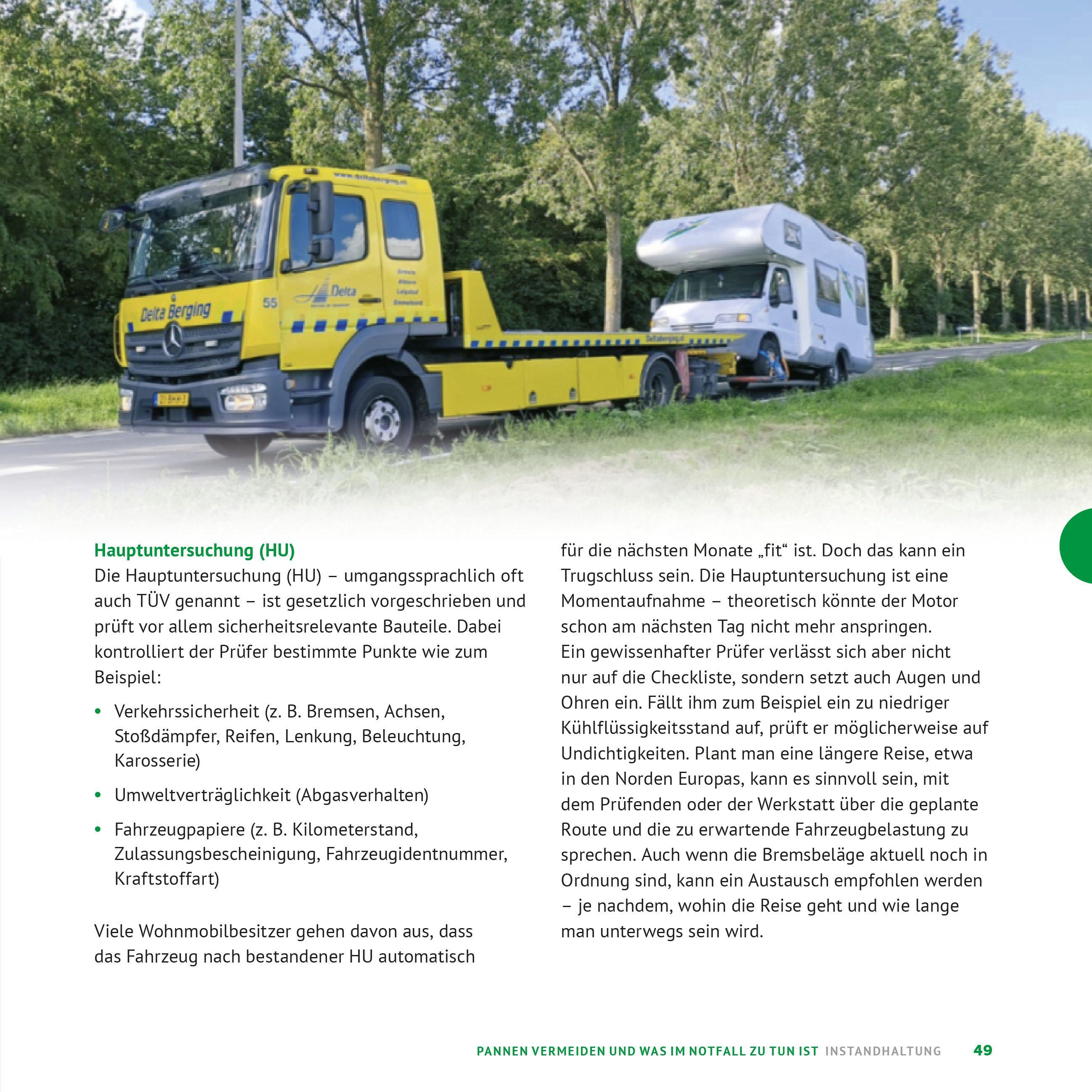 Beispielinhalt (Bild) ACSI Wohnmobil-Handbuch