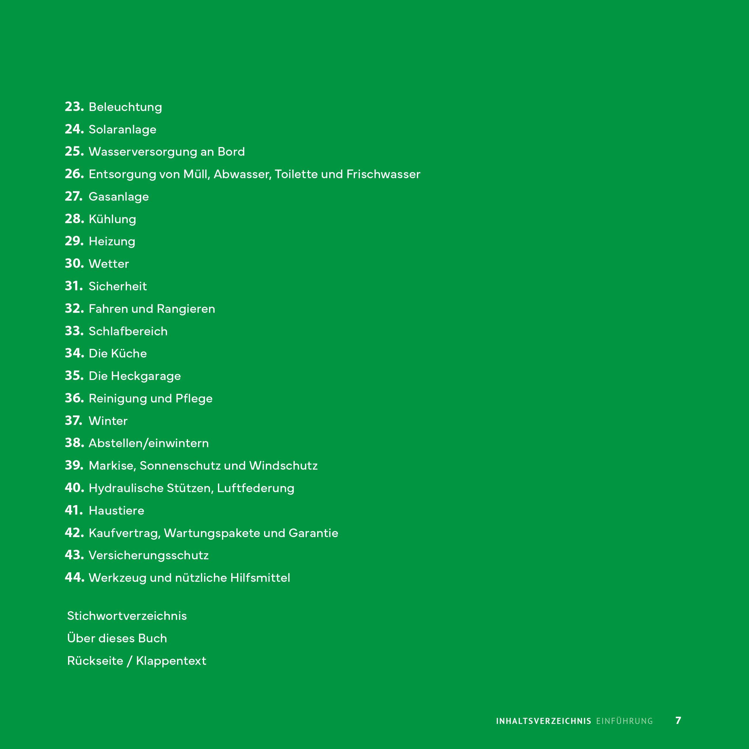 Beispielinhalt (Bild) ACSI Wohnmobil-Handbuch