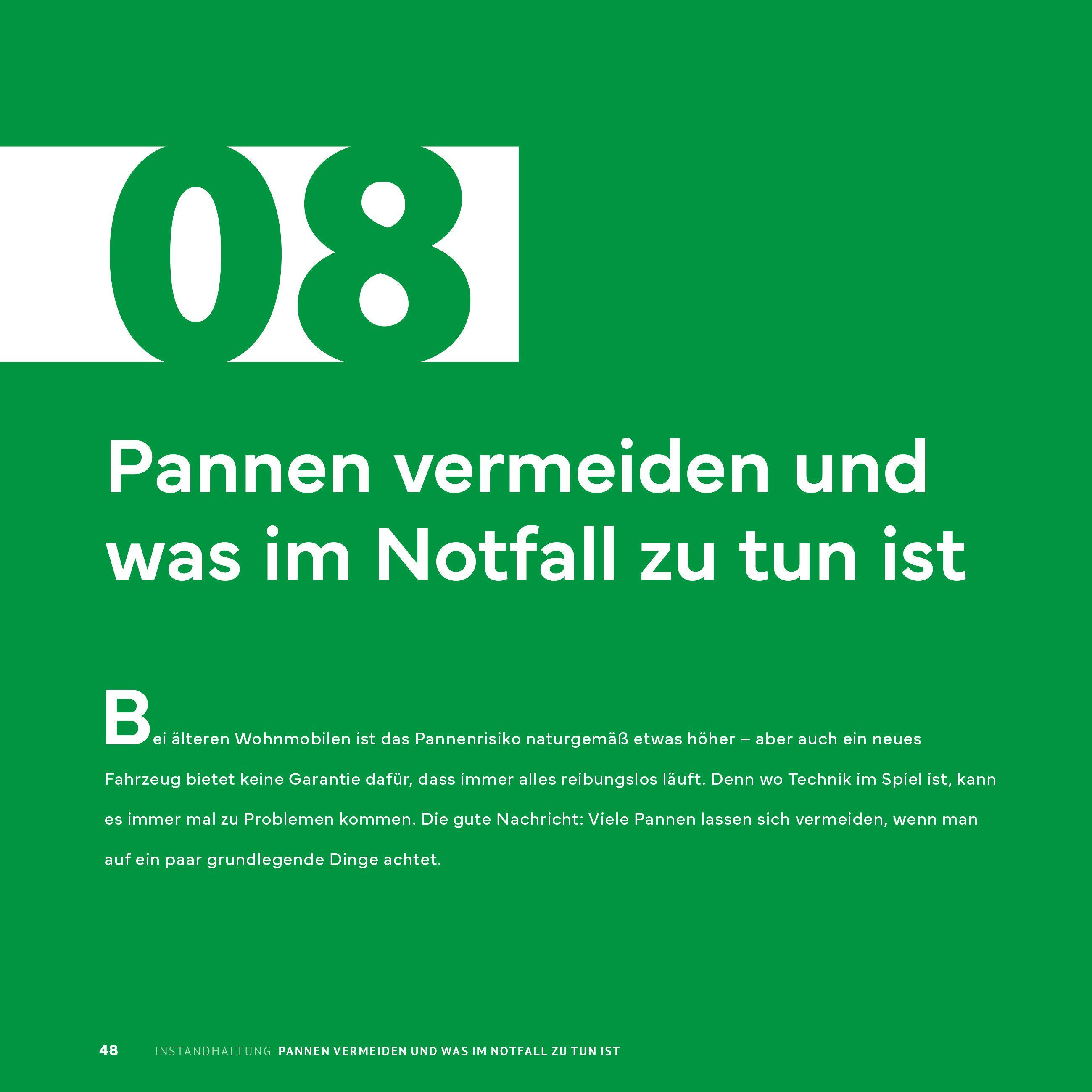 Beispielinhalt (Bild) ACSI Wohnmobil-Handbuch