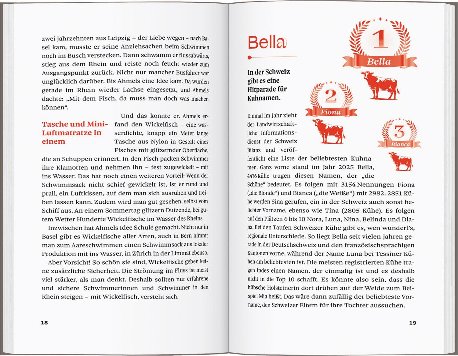 Beispielinhalt (Bild) DUMONTs Unnützes Reisewissen Schweiz