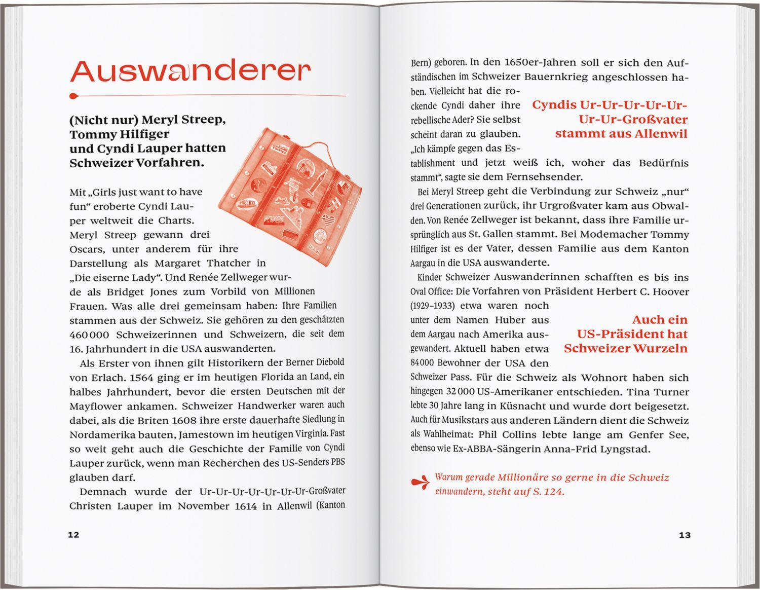 Beispielinhalt (Bild) DUMONTs Unnützes Reisewissen Schweiz