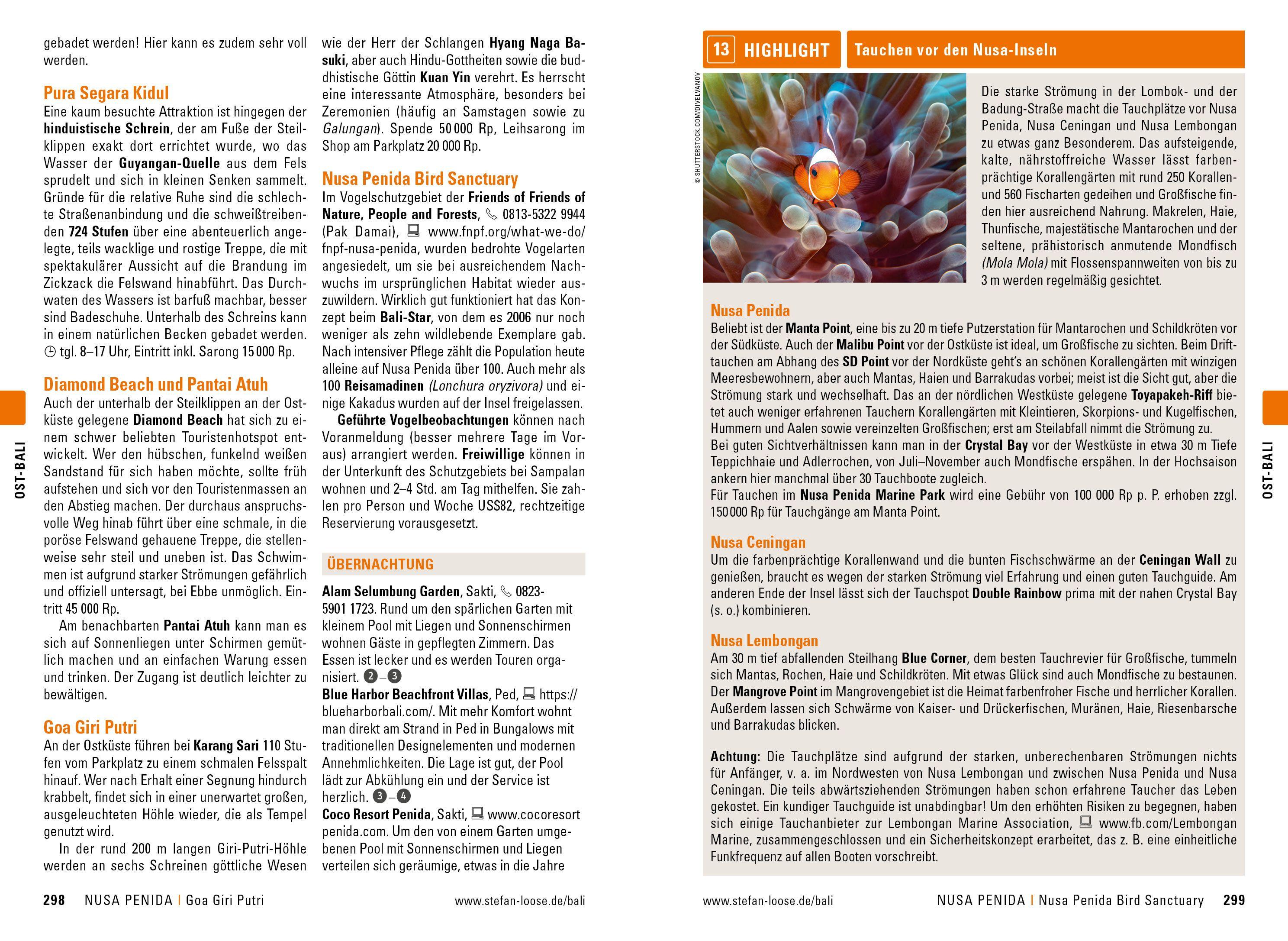 Beispielinhalt (Bild) Stefan Loose Reiseführer Bali, Lombok