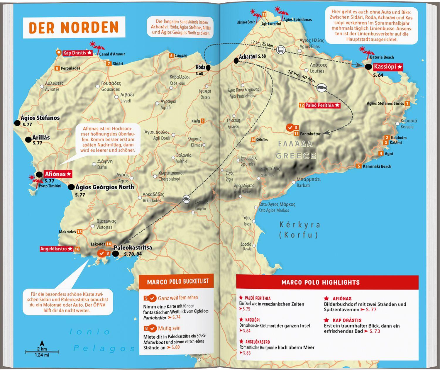 Beispielinhalt (Bild) MARCO POLO Reiseführer Korfu
