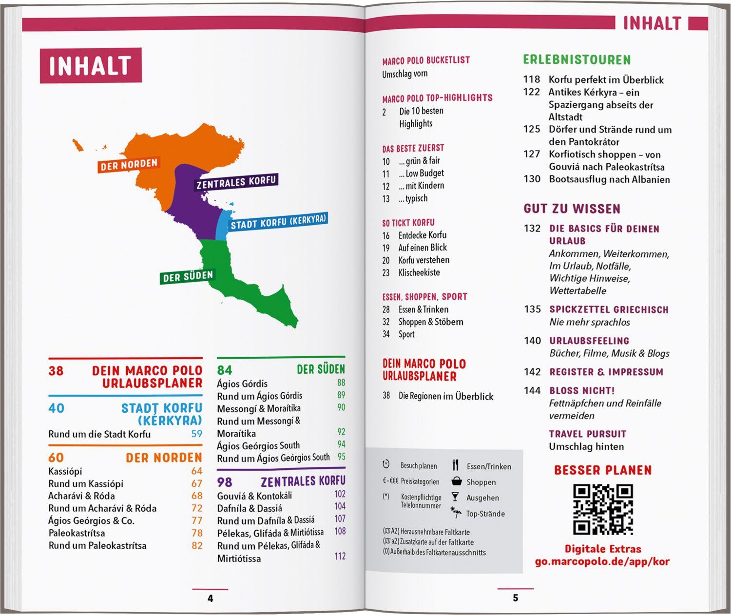 Beispielinhalt (Bild) MARCO POLO Reiseführer Korfu