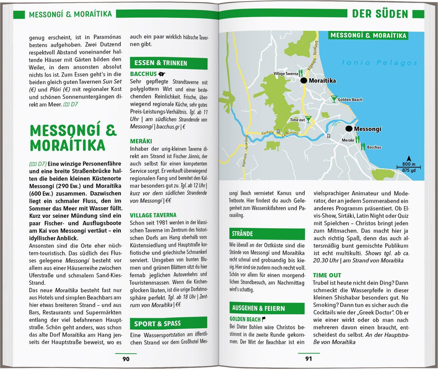 Beispielinhalt (Bild) MARCO POLO Reiseführer Korfu