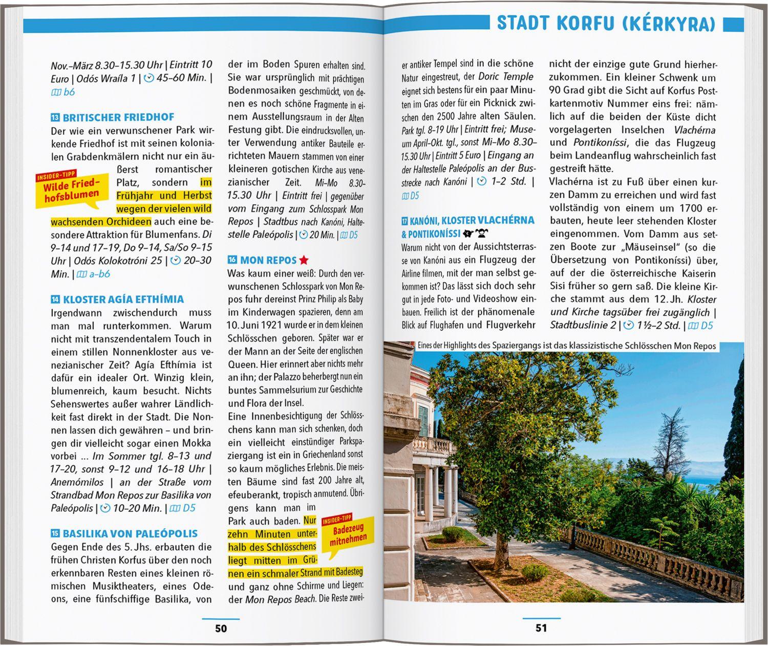 Beispielinhalt (Bild) MARCO POLO Reiseführer Korfu