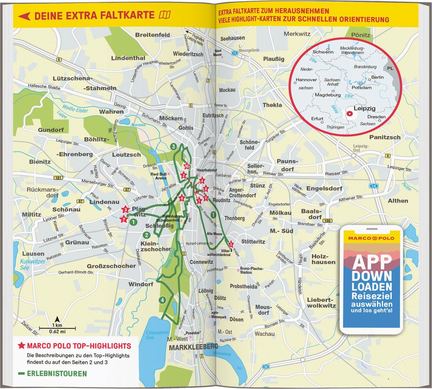 Beispielinhalt (Bild) MARCO POLO Reiseführer Leipzig