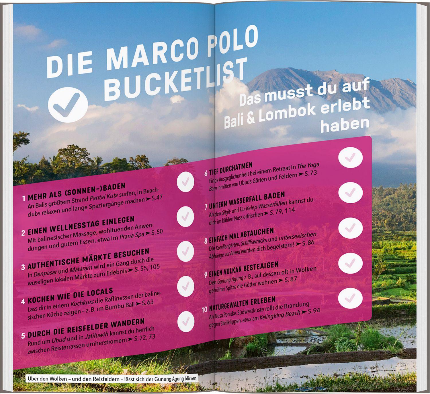 Beispielinhalt (Bild) MARCO POLO Reiseführer Bali, Lombok, Gilis