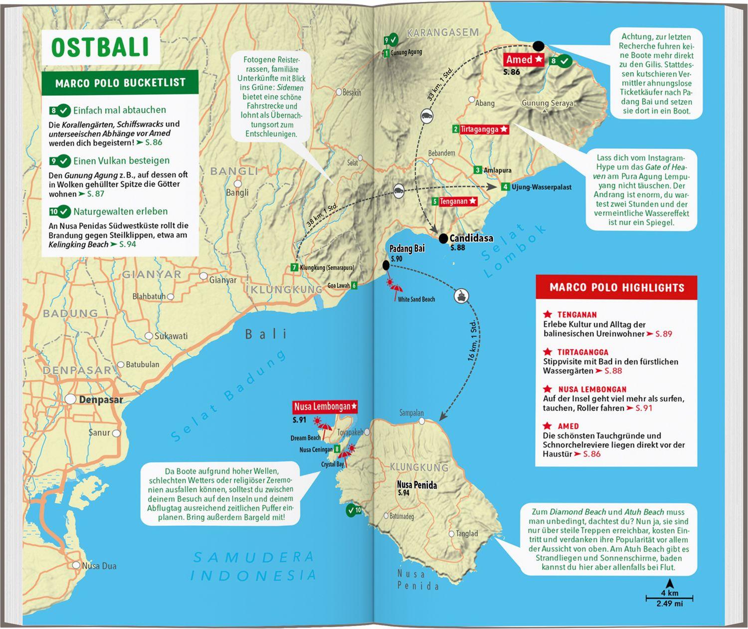 Beispielinhalt (Bild) MARCO POLO Reiseführer Bali, Lombok, Gilis