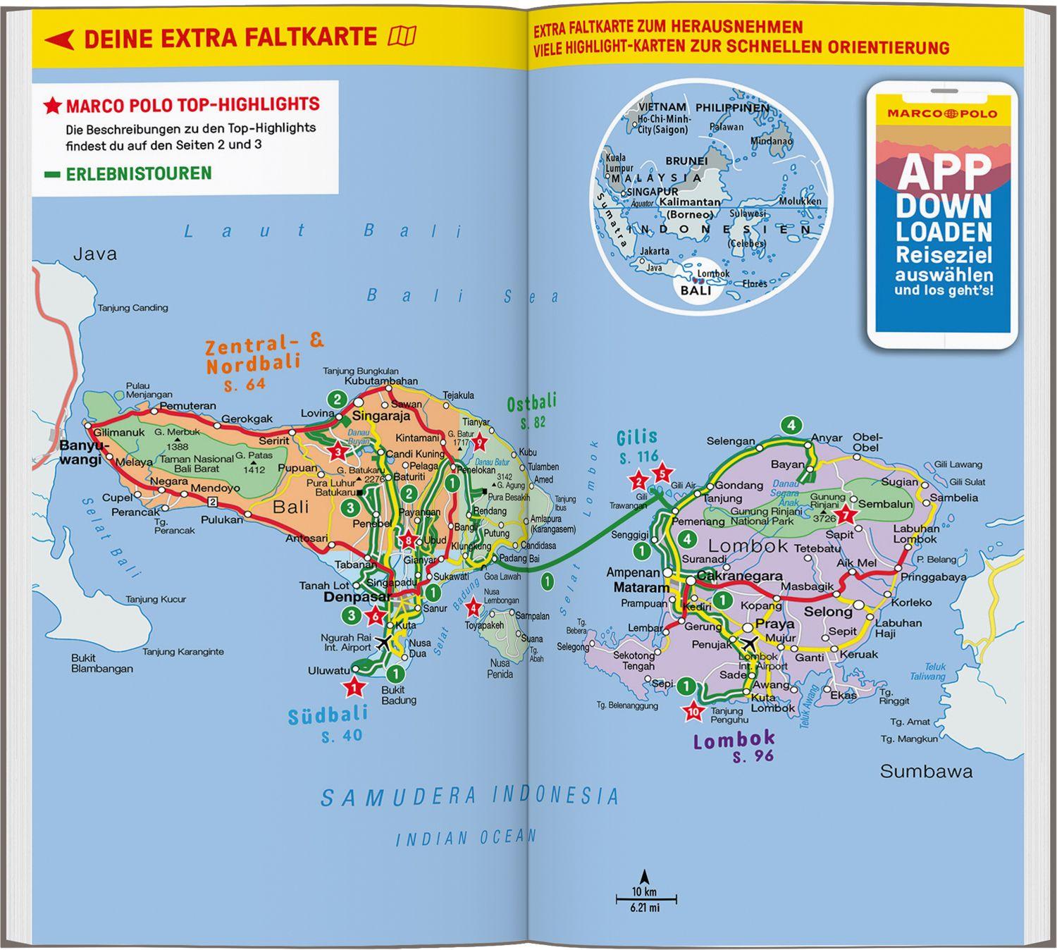 Beispielinhalt (Bild) MARCO POLO Reiseführer Bali, Lombok, Gilis