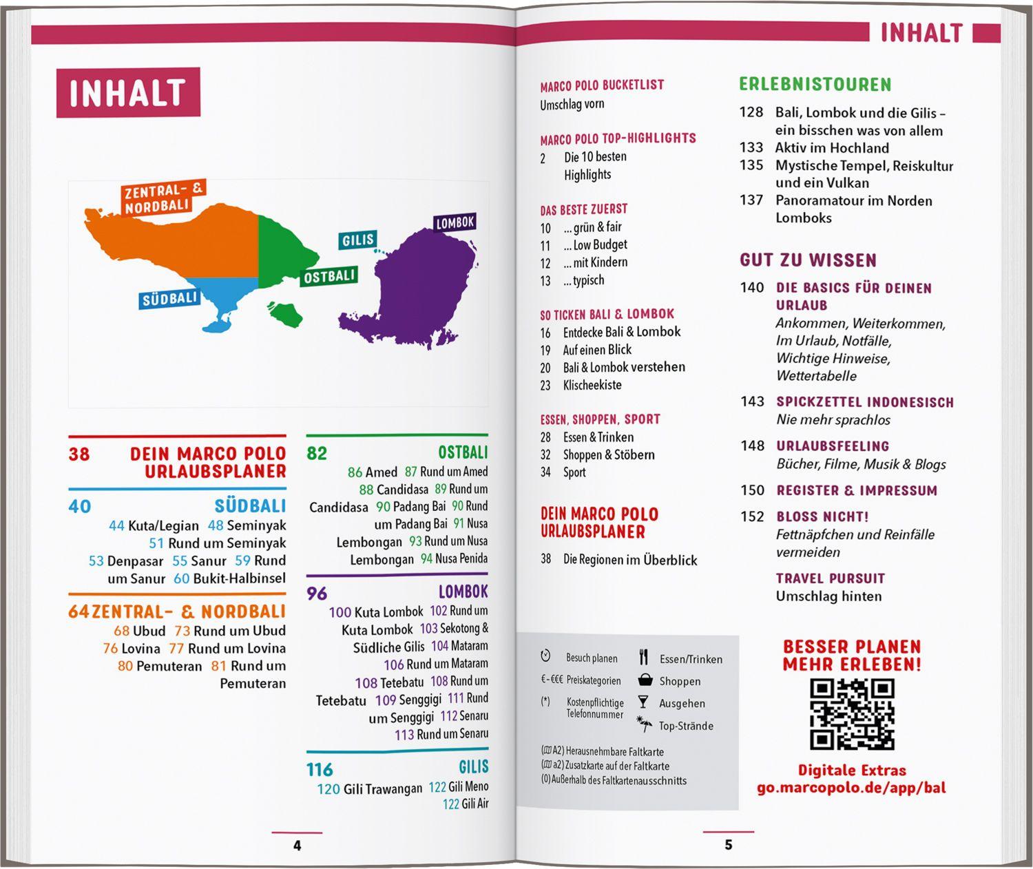 Beispielinhalt (Bild) MARCO POLO Reiseführer Bali, Lombok, Gilis