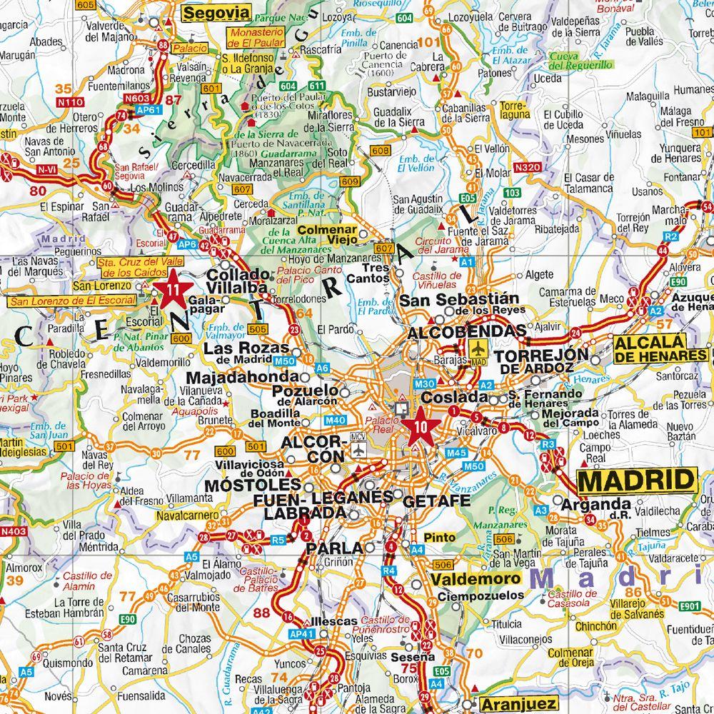 Beispielinhalt (Bild) MARCO POLO Reisekarte Spanien, Portugal 1:1 Mio.