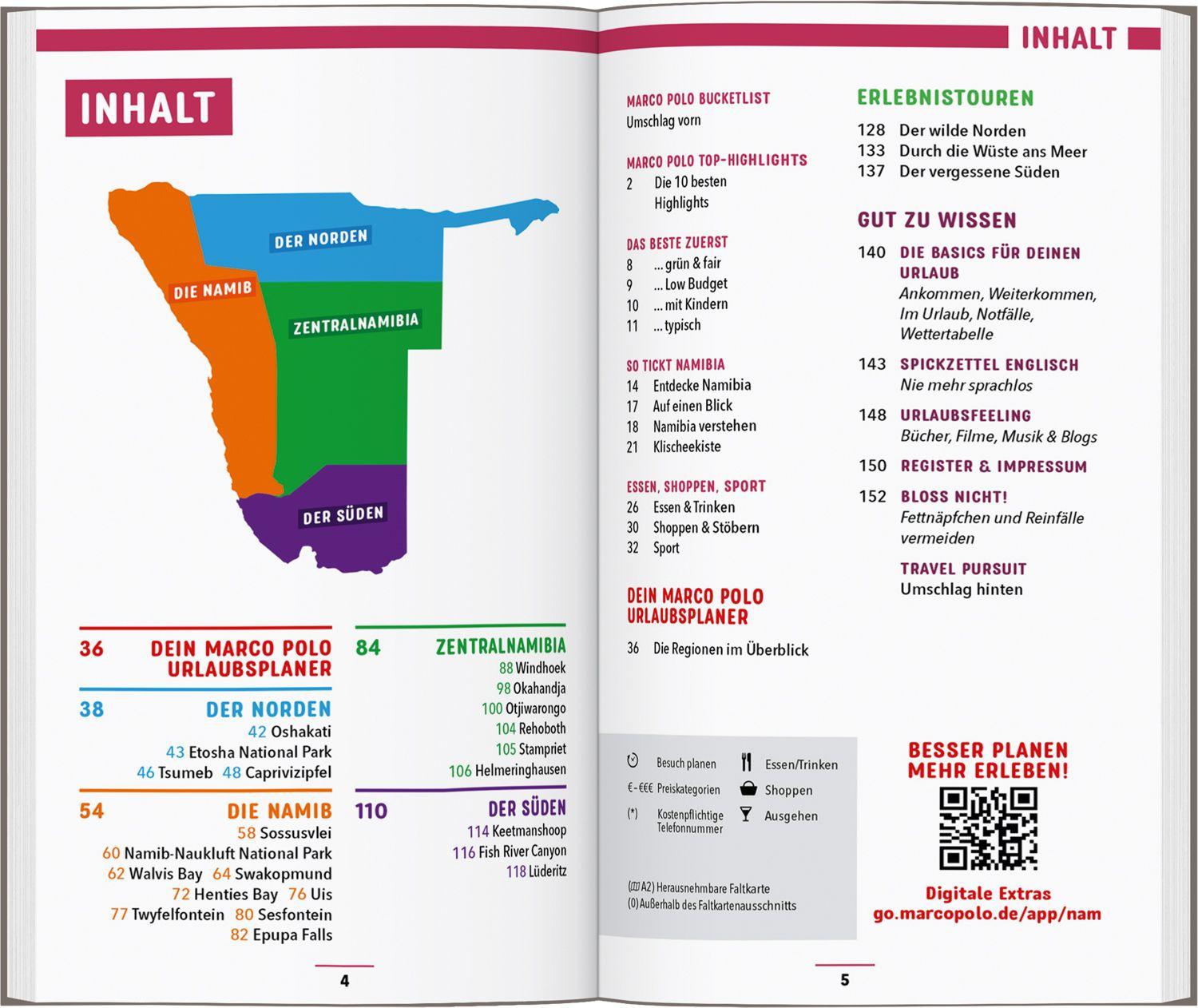 Beispielinhalt (Bild) MARCO POLO Reiseführer Namibia