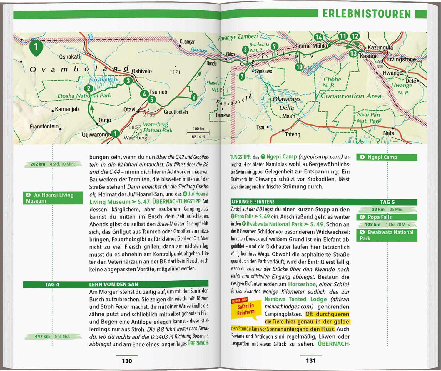 Beispielinhalt (Bild) MARCO POLO Reiseführer Namibia