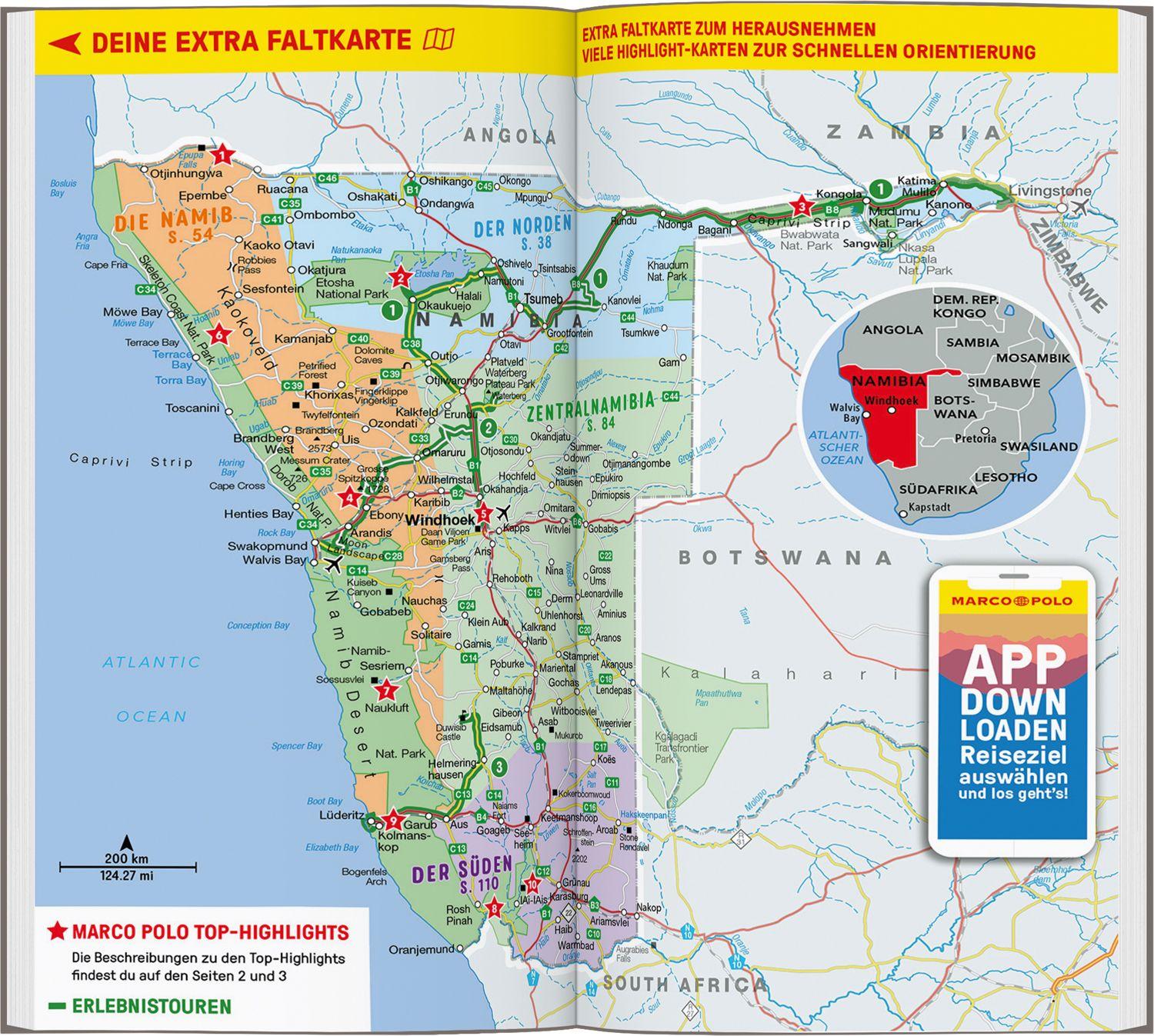 Beispielinhalt (Bild) MARCO POLO Reiseführer Namibia