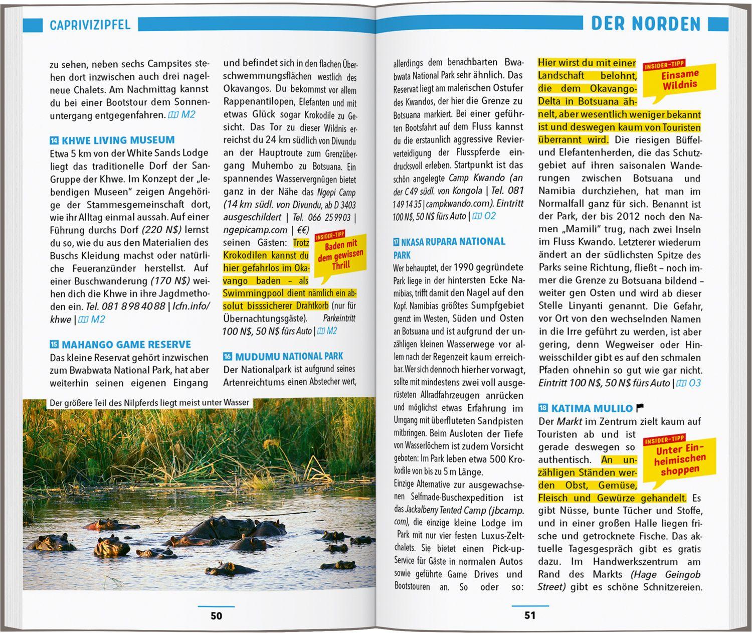 Beispielinhalt (Bild) MARCO POLO Reiseführer Namibia