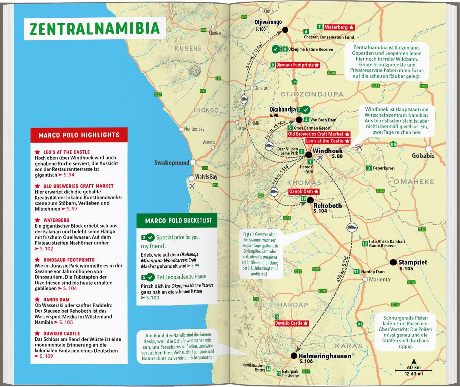 Beispielinhalt (Bild) MARCO POLO Reiseführer Namibia