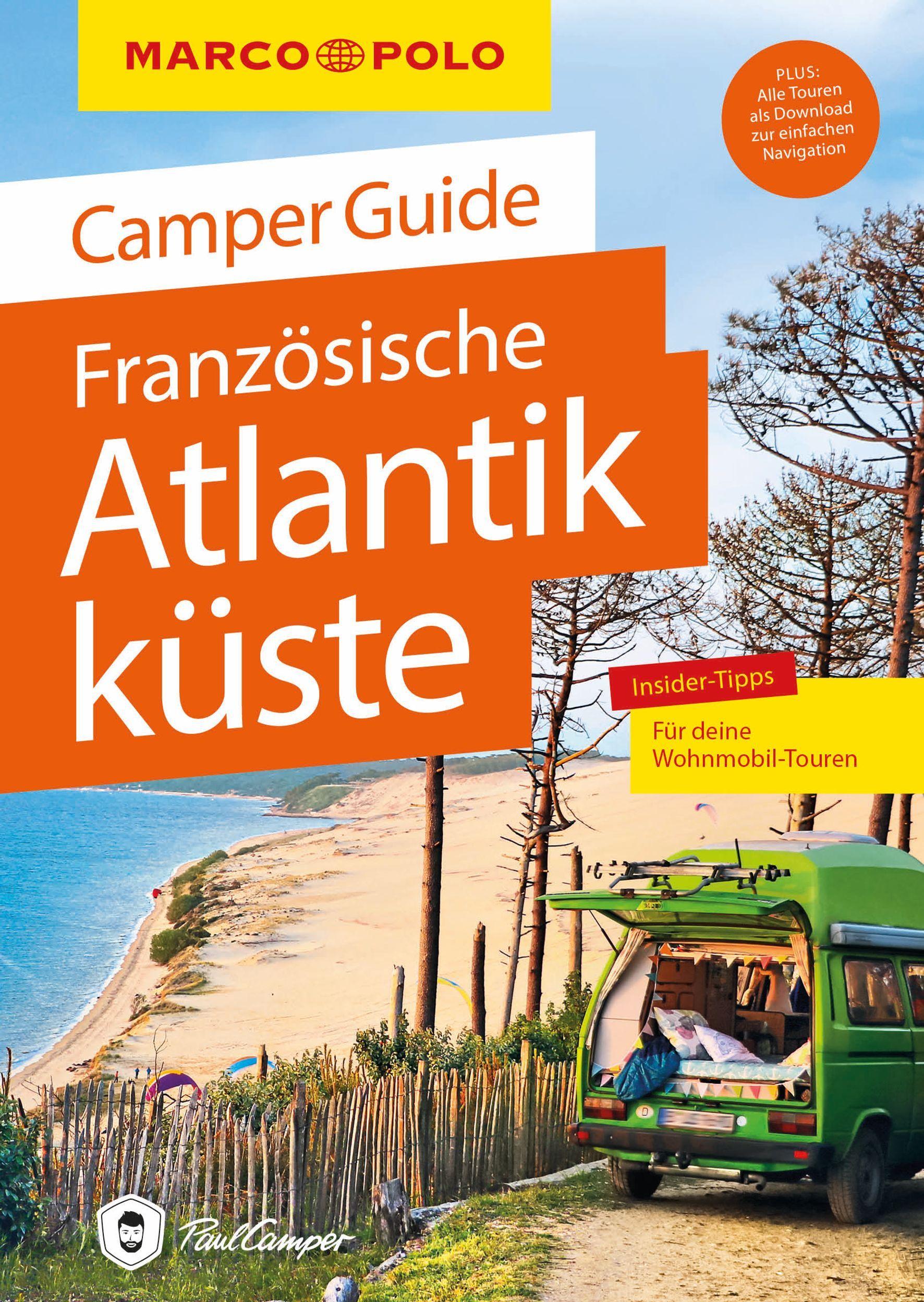Vorderes Coverbild MARCO POLO Camper Guide Französische Atlantikküste