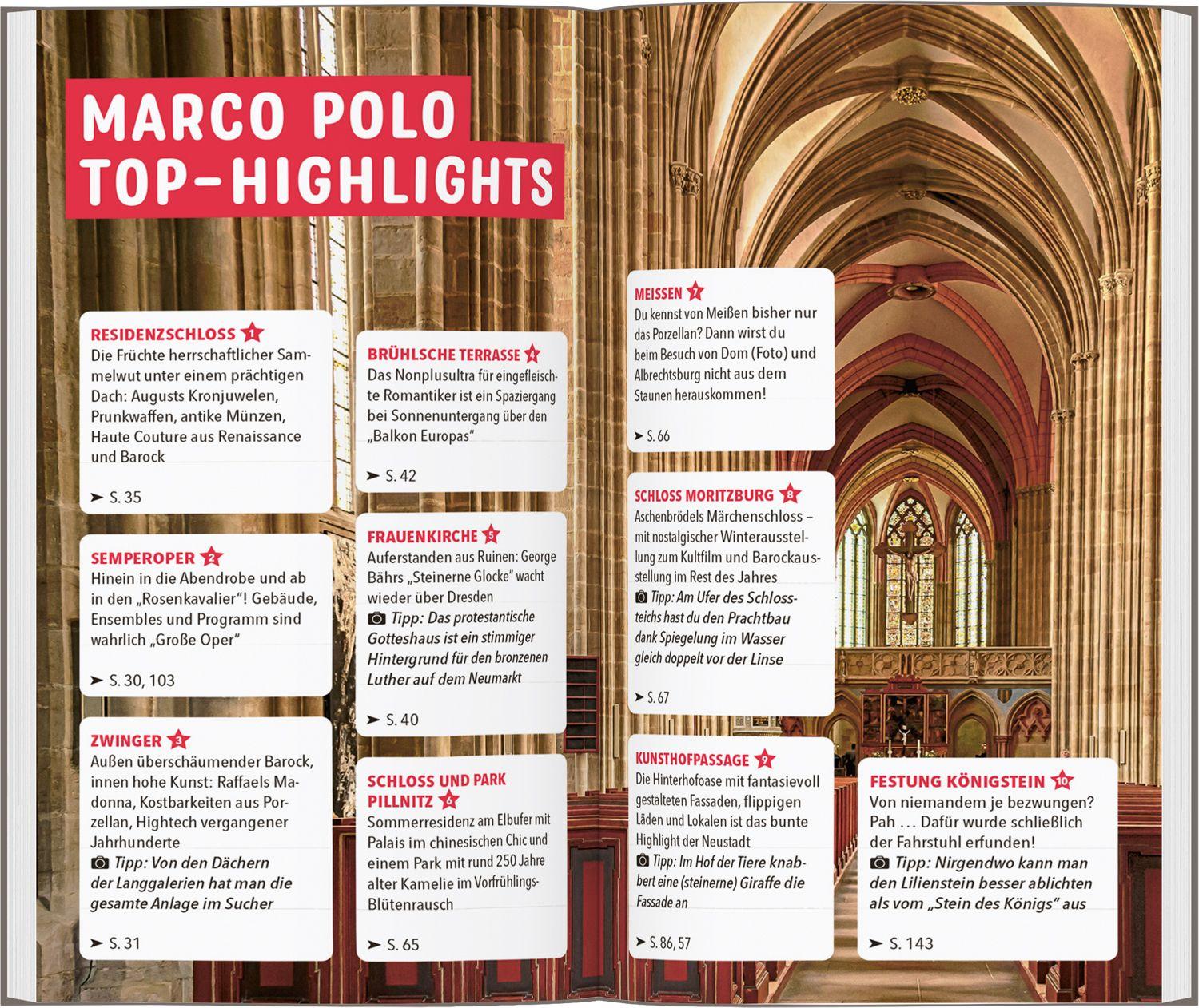 Beispielinhalt (Bild) MARCO POLO Reiseführer Dresden, Sächsische Schweiz