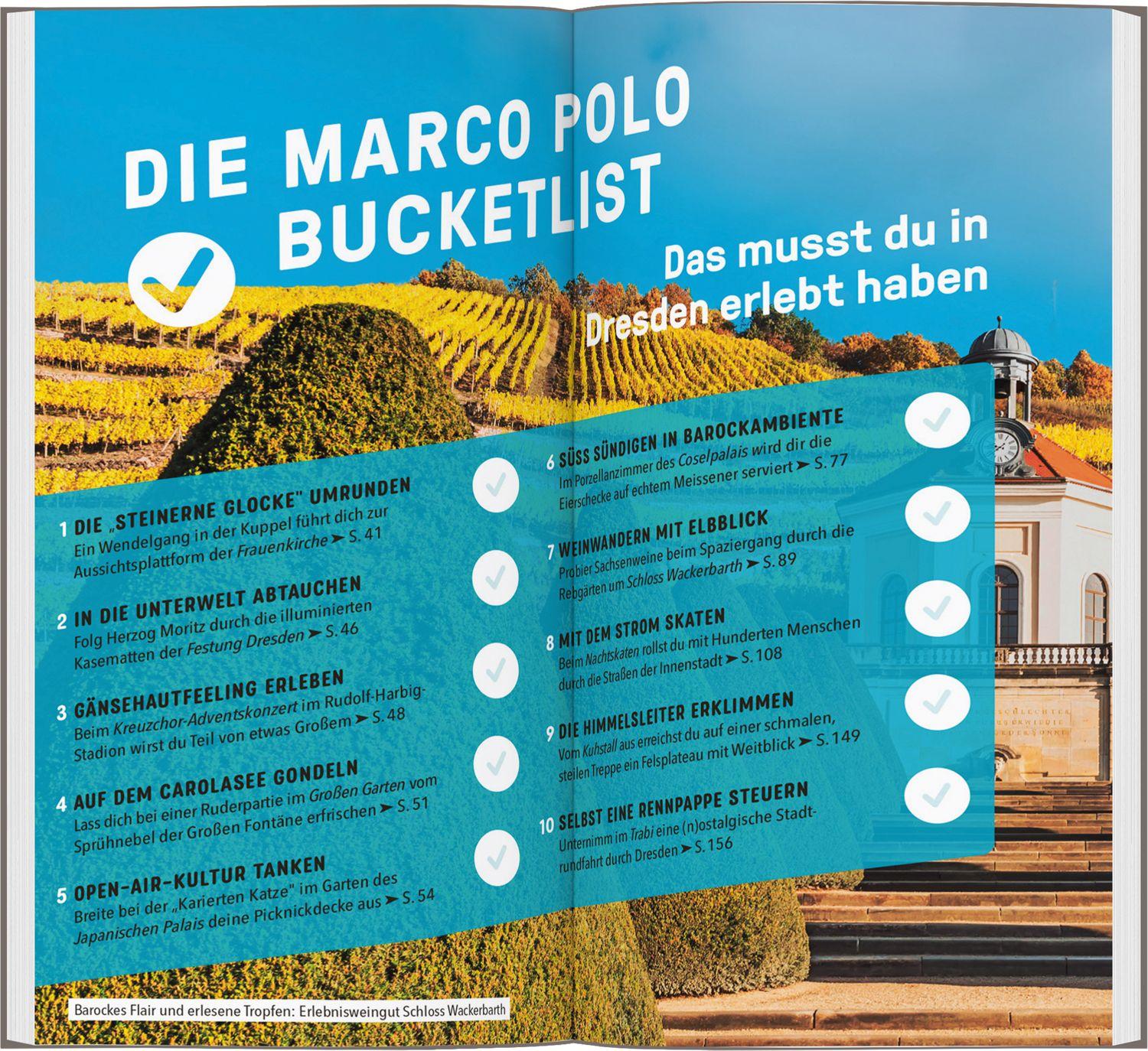 Beispielinhalt (Bild) MARCO POLO Reiseführer Dresden, Sächsische Schweiz