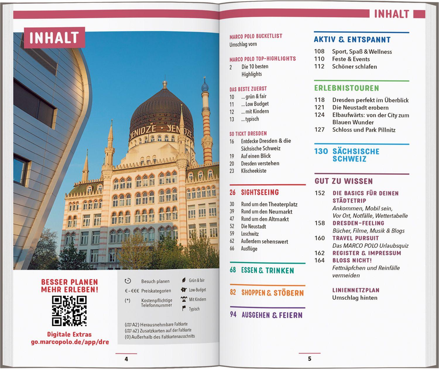 Beispielinhalt (Bild) MARCO POLO Reiseführer Dresden, Sächsische Schweiz