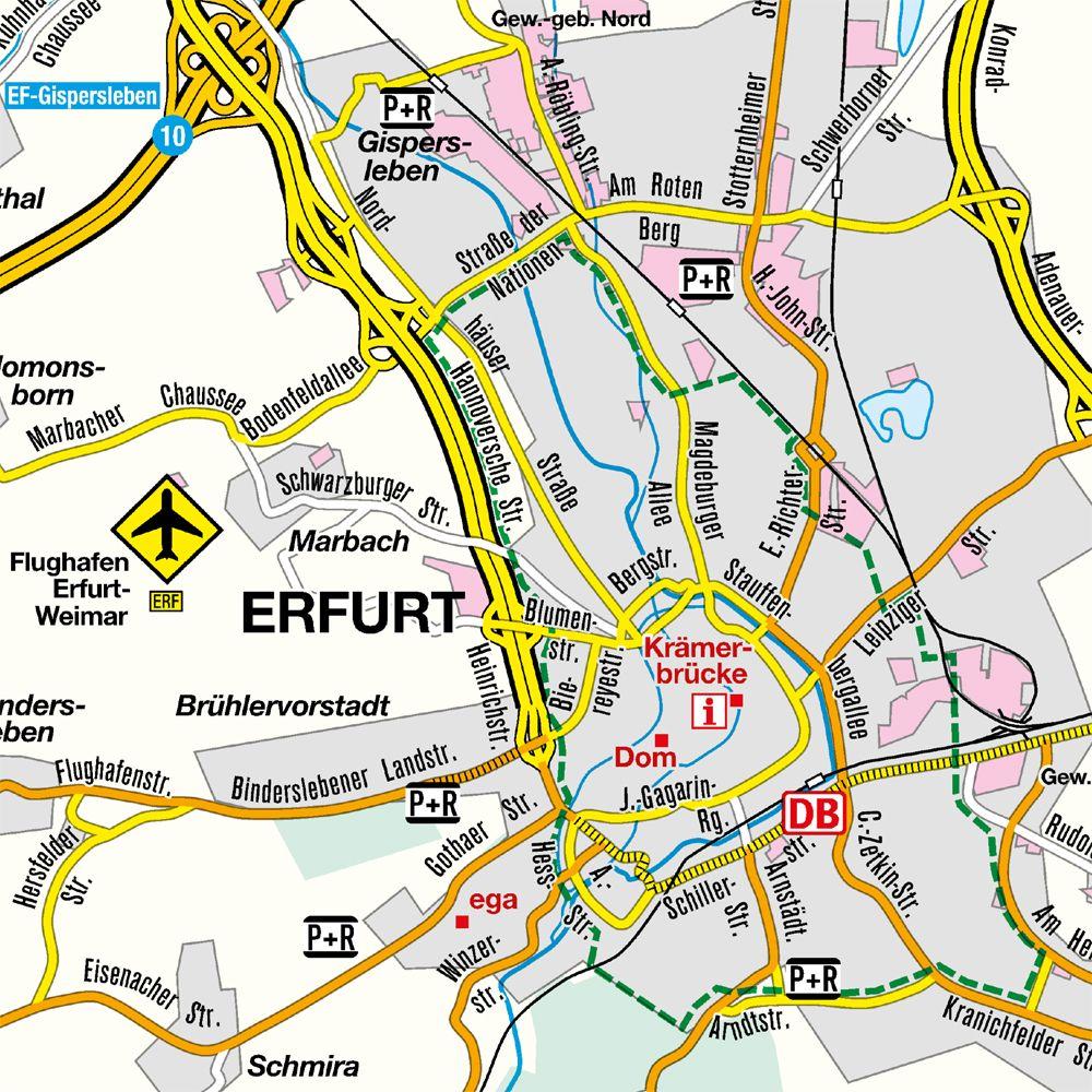 Beispielinhalt (Bild) Falk Cityplan Erfurt 1:20.000