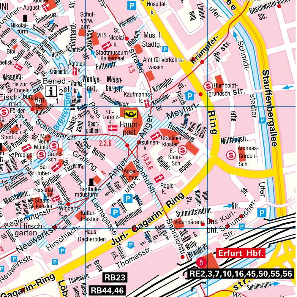 Beispielinhalt (Bild) Falk Cityplan Erfurt 1:20.000