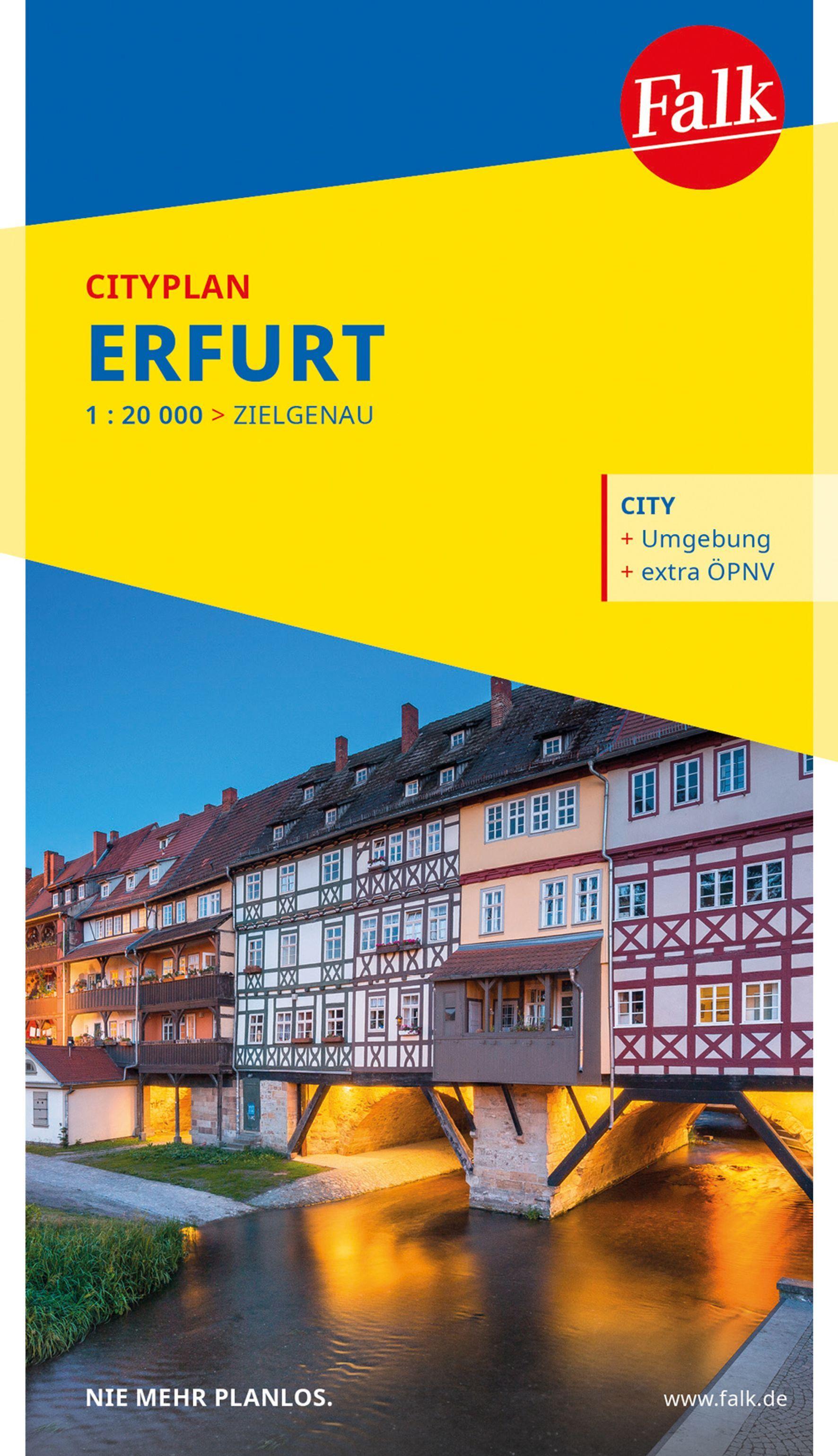 Vorderes Coverbild Falk Cityplan Erfurt 1:20.000