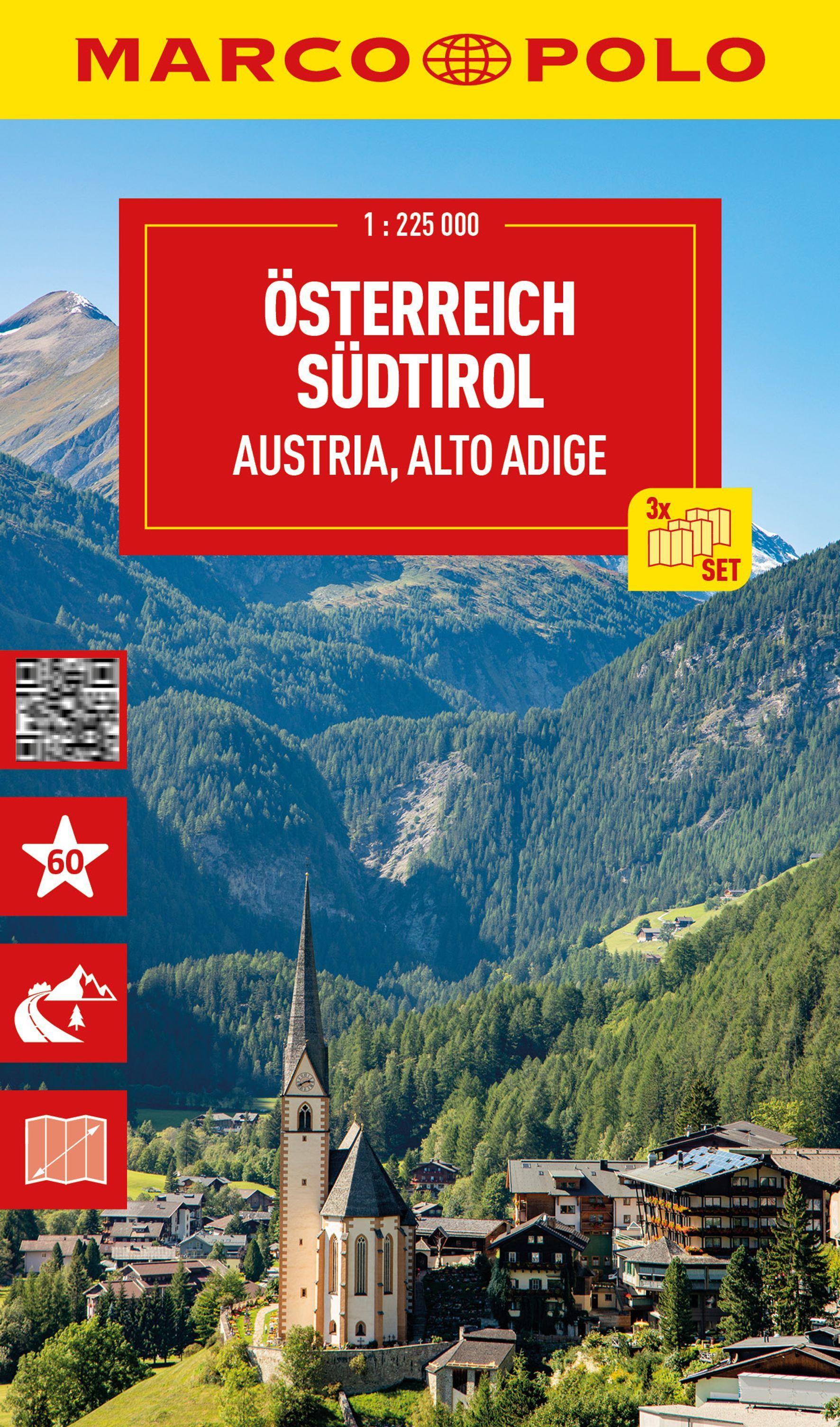 Vorderes Coverbild MARCO POLO Kartenset Österreich, Südtirol 1:225.000