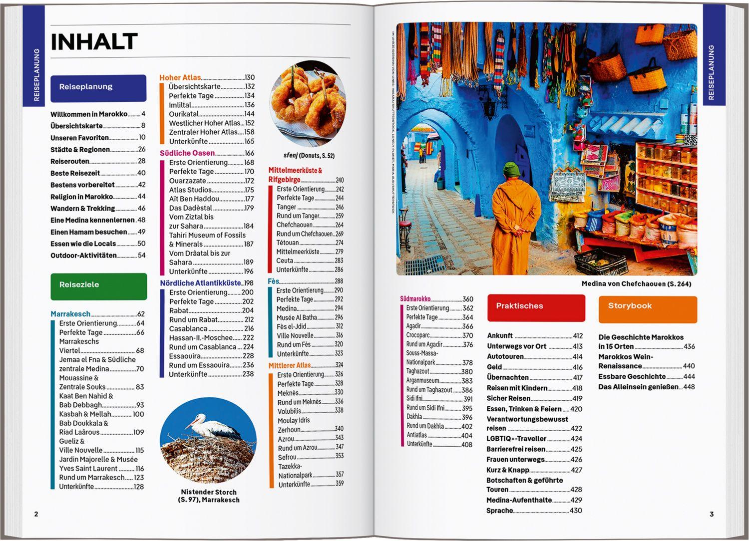 Beispielinhalt (Bild) LONELY PLANET Reiseführer Marokko