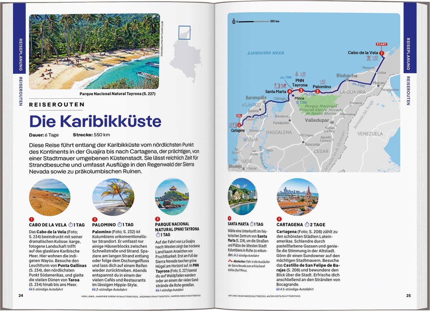 Beispielinhalt (Bild) LONELY PLANET Reiseführer Kolumbien