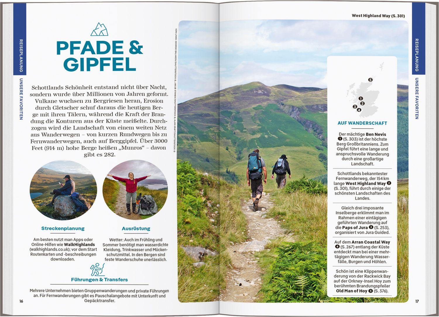 Beispielinhalt (Bild) LONELY PLANET Reiseführer Schottland