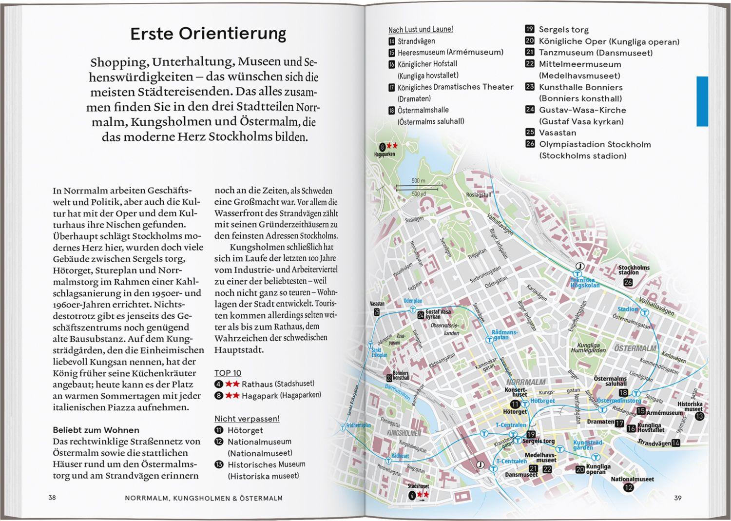 Beispielinhalt (Bild) Baedeker SMART Reiseführer Stockholm