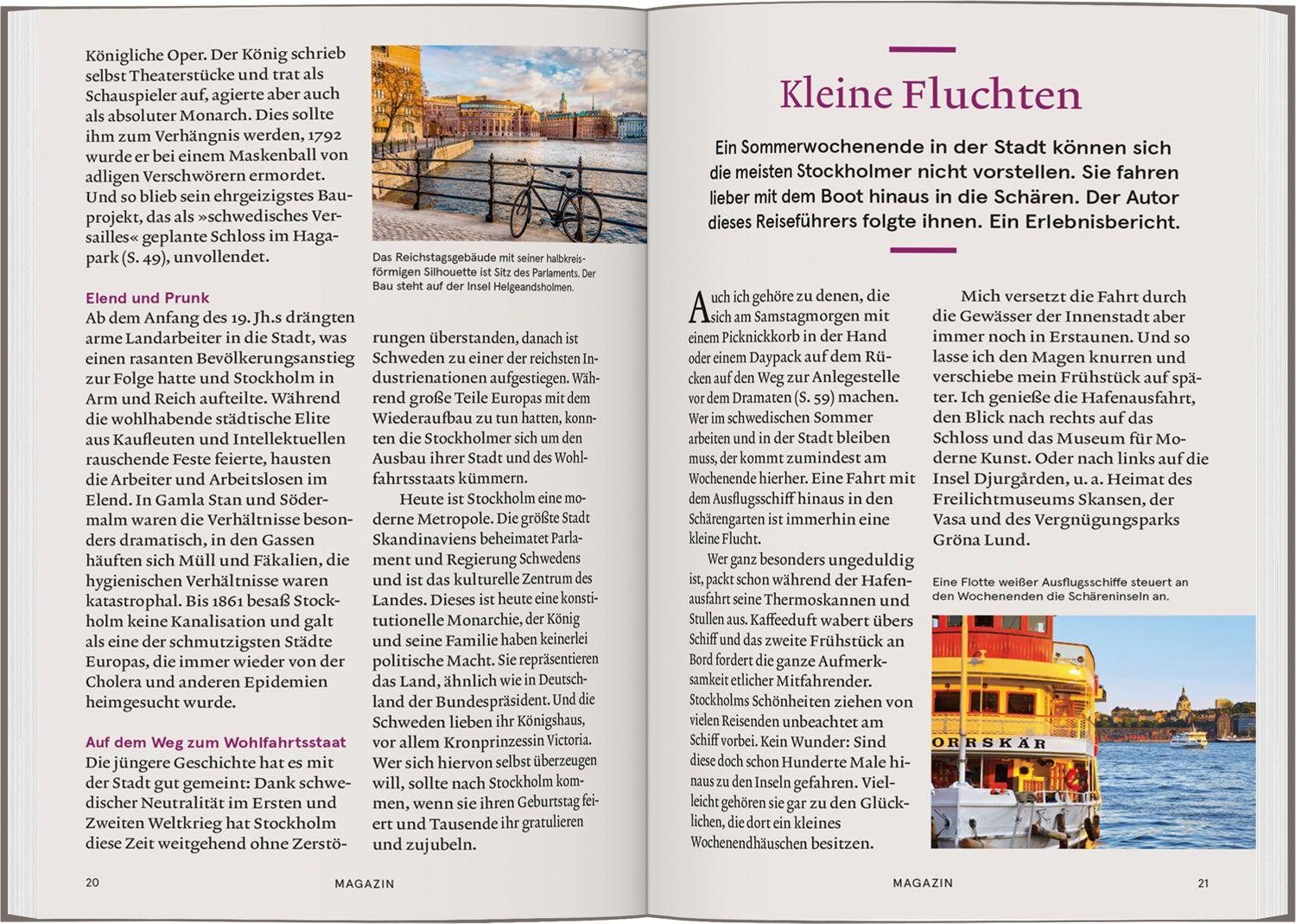 Beispielinhalt (Bild) Baedeker SMART Reiseführer Stockholm