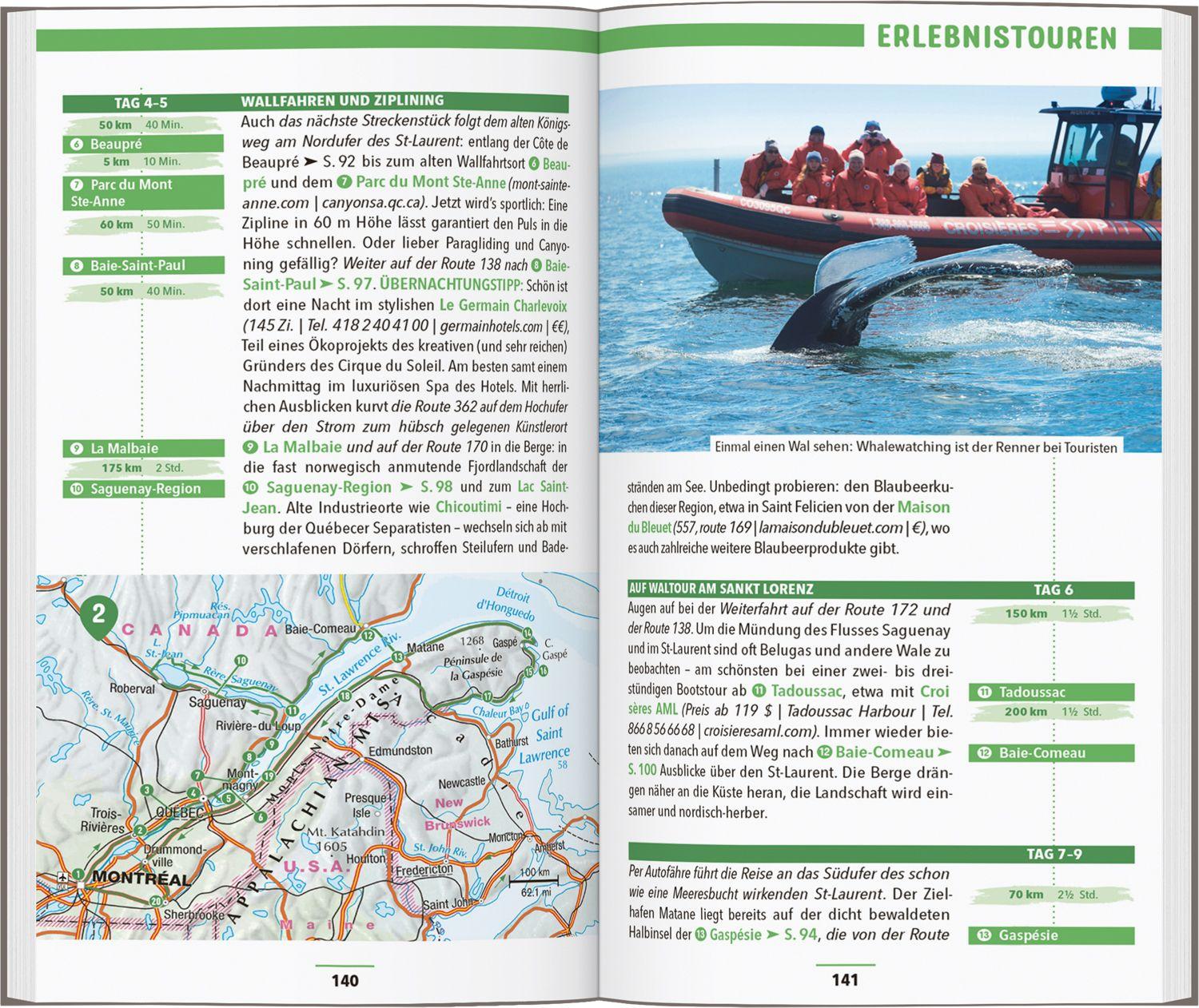 Beispielinhalt (Bild) MARCO POLO Reiseführer Kanada Ost, Montreal, Toronto, Québec