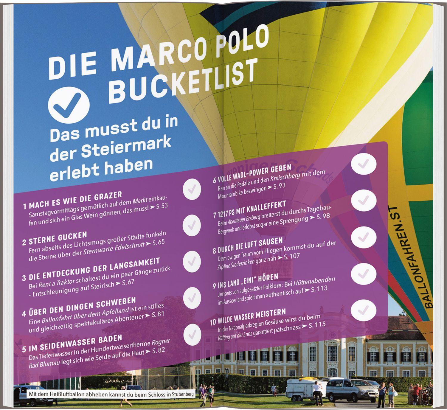 Beispielinhalt (Bild) MARCO POLO Reiseführer Steiermark