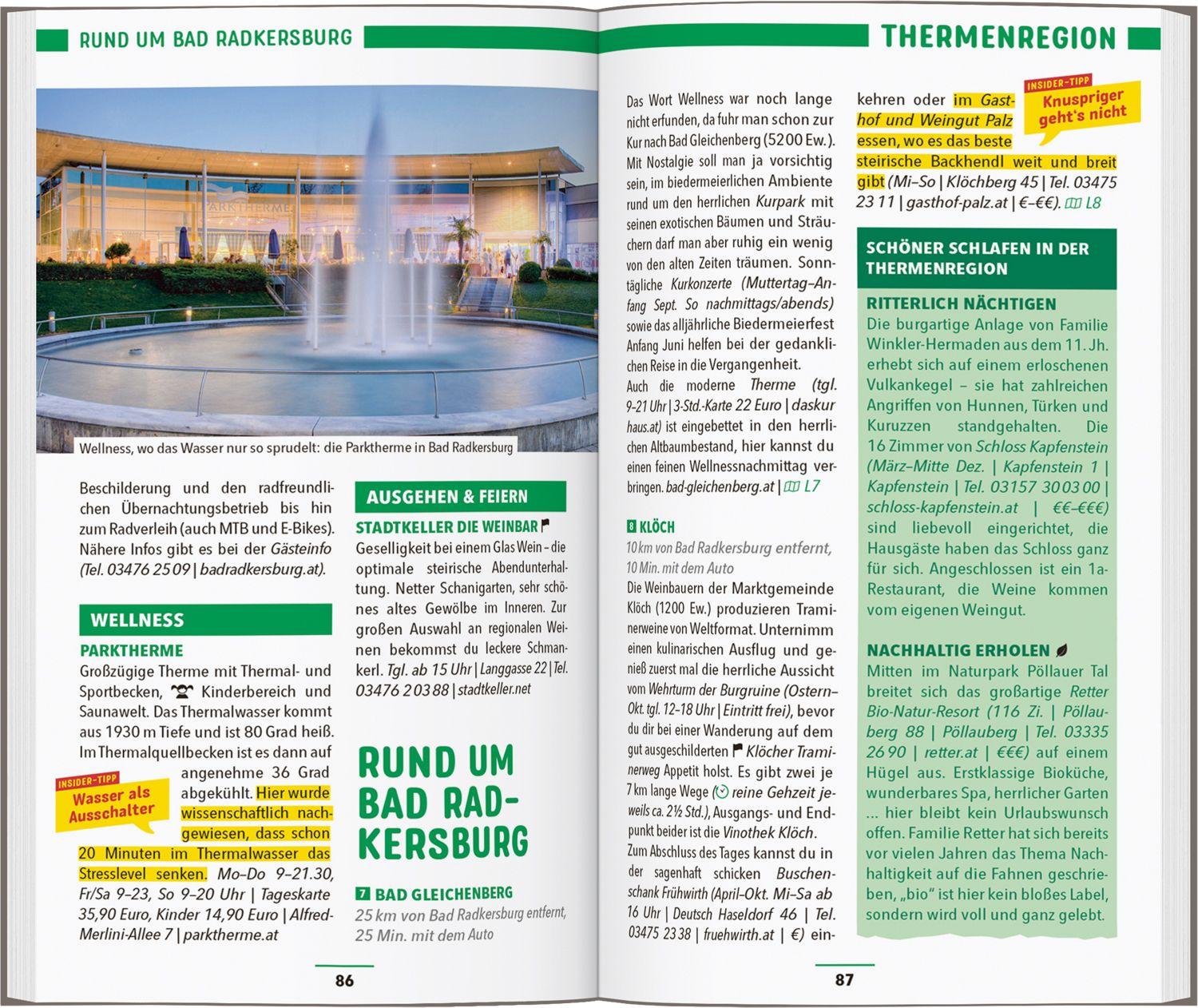 Beispielinhalt (Bild) MARCO POLO Reiseführer Steiermark