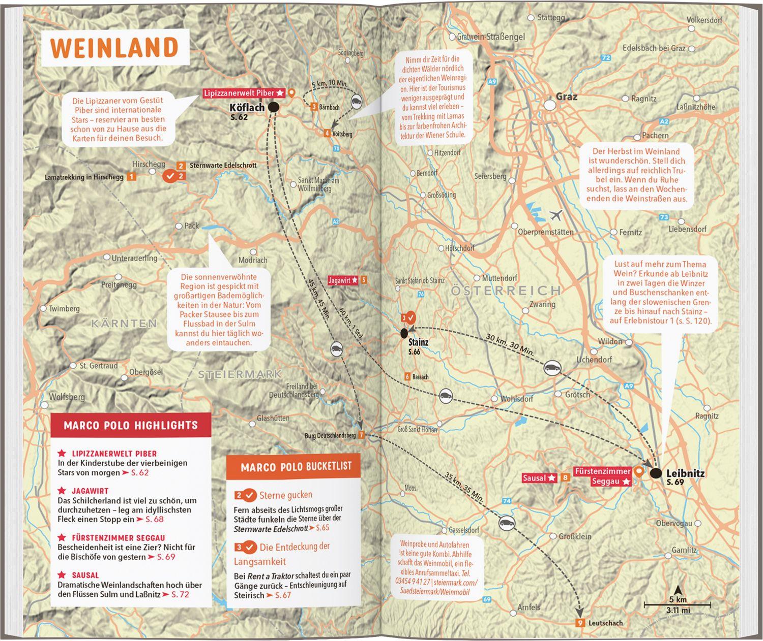 Beispielinhalt (Bild) MARCO POLO Reiseführer Steiermark