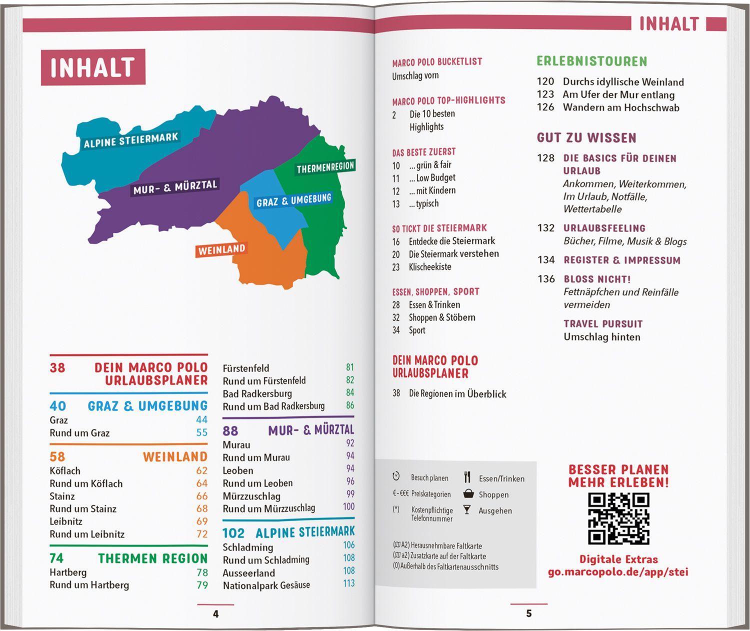 Beispielinhalt (Bild) MARCO POLO Reiseführer Steiermark