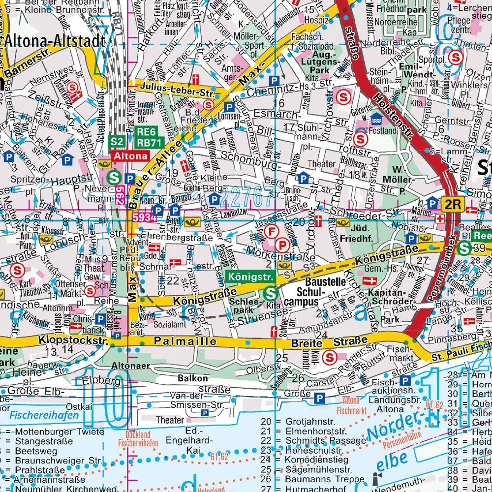Beispielinhalt (Bild) ADAC Stadtatlas Hamburg 1:20.000