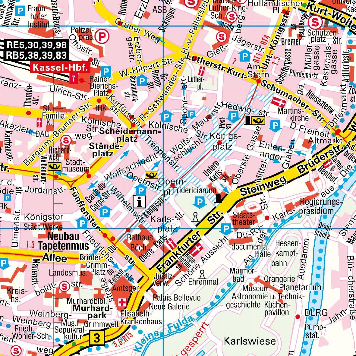 Beispielinhalt (Bild) Falk Cityplan Kassel 1:15.000