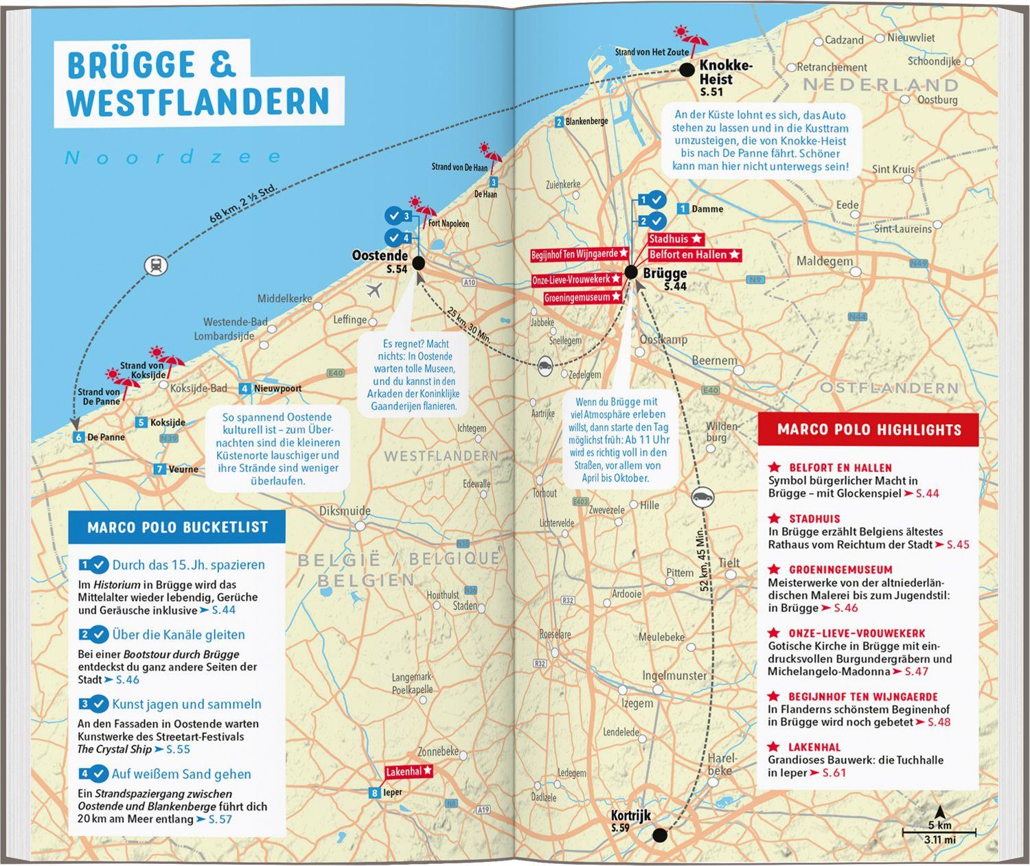 Beispielinhalt (Bild) MARCO POLO Reiseführer Flandern, Antwerpen, Brügge, Gent