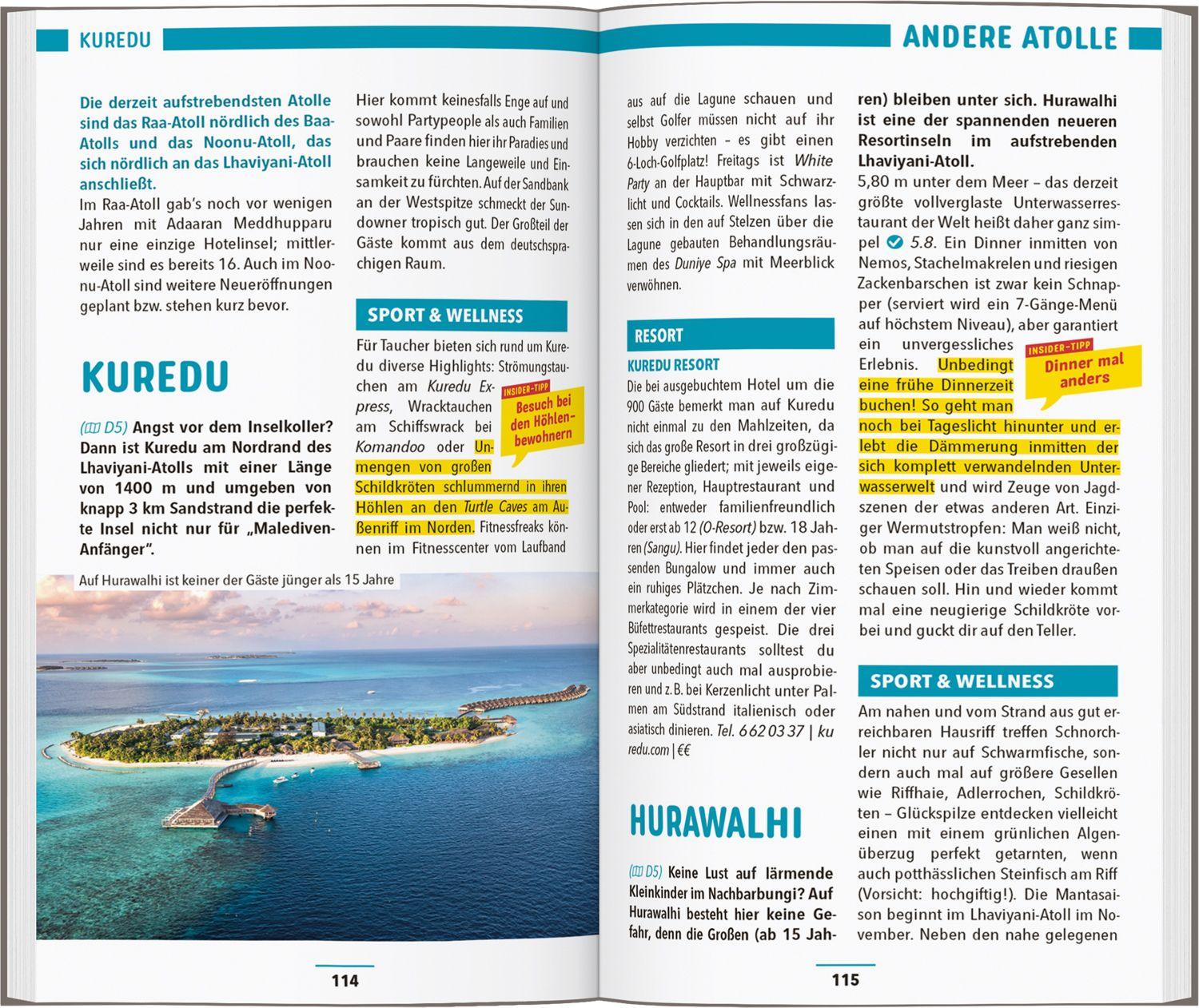 Beispielinhalt (Bild) MARCO POLO Reiseführer Malediven